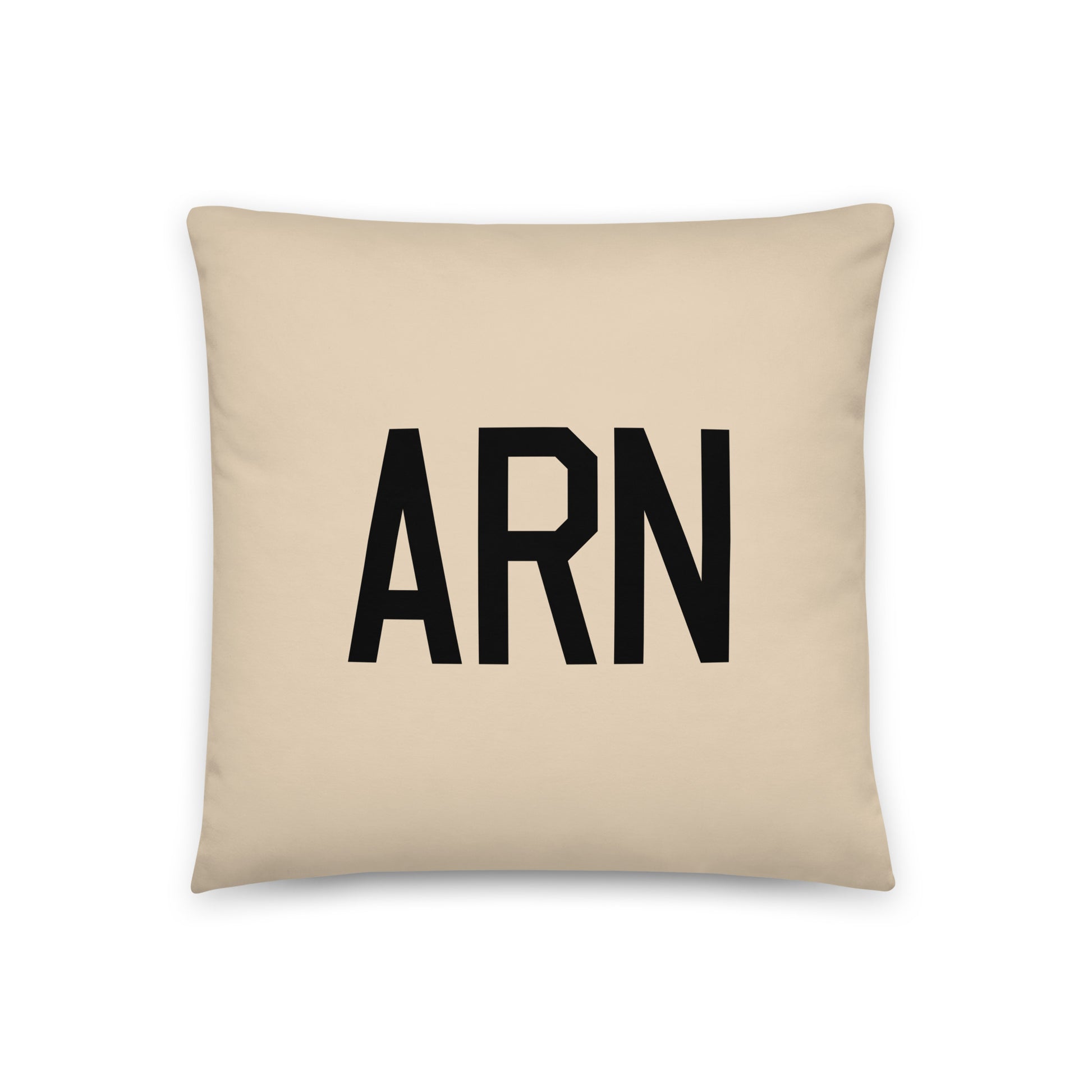 ARN Stockholm Throw Pillow • Air Force Lettering & Red Buffalo Plaid • YHM Designs - Image 03