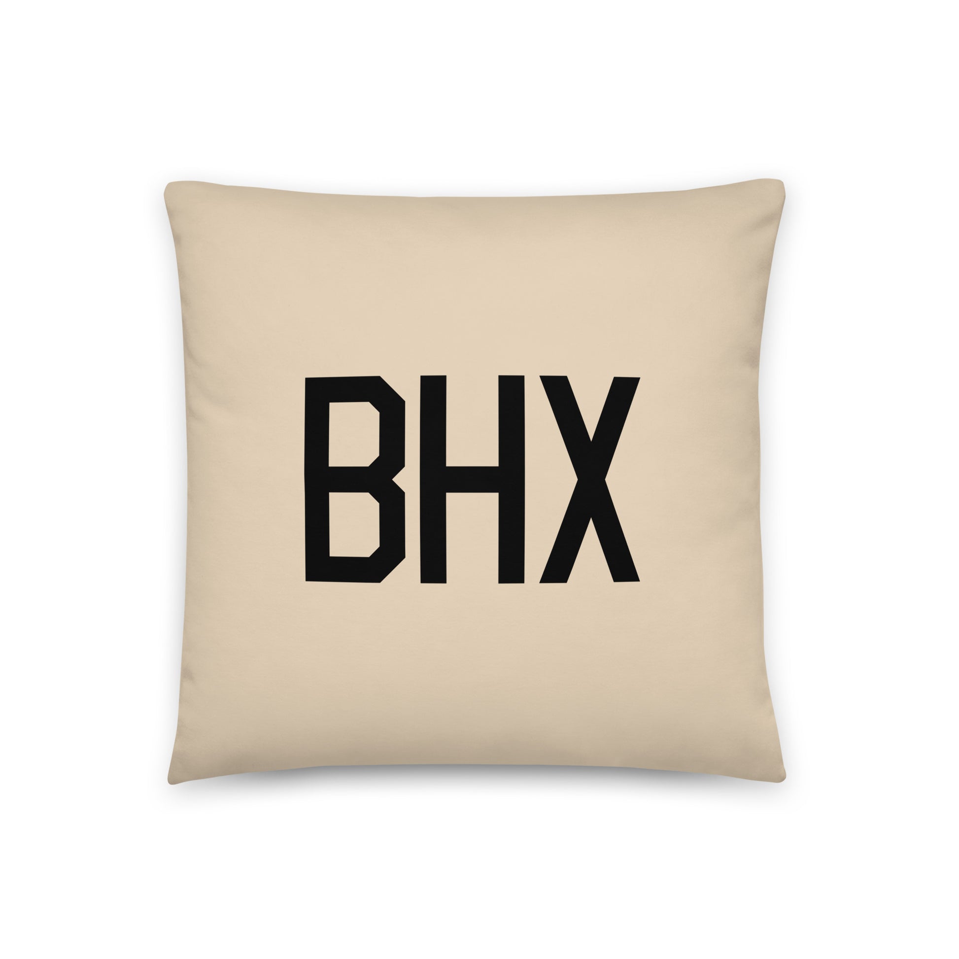 BHX Birmingham Throw Pillow • Air Force Lettering & Red Buffalo Plaid • YHM Designs - Image 03