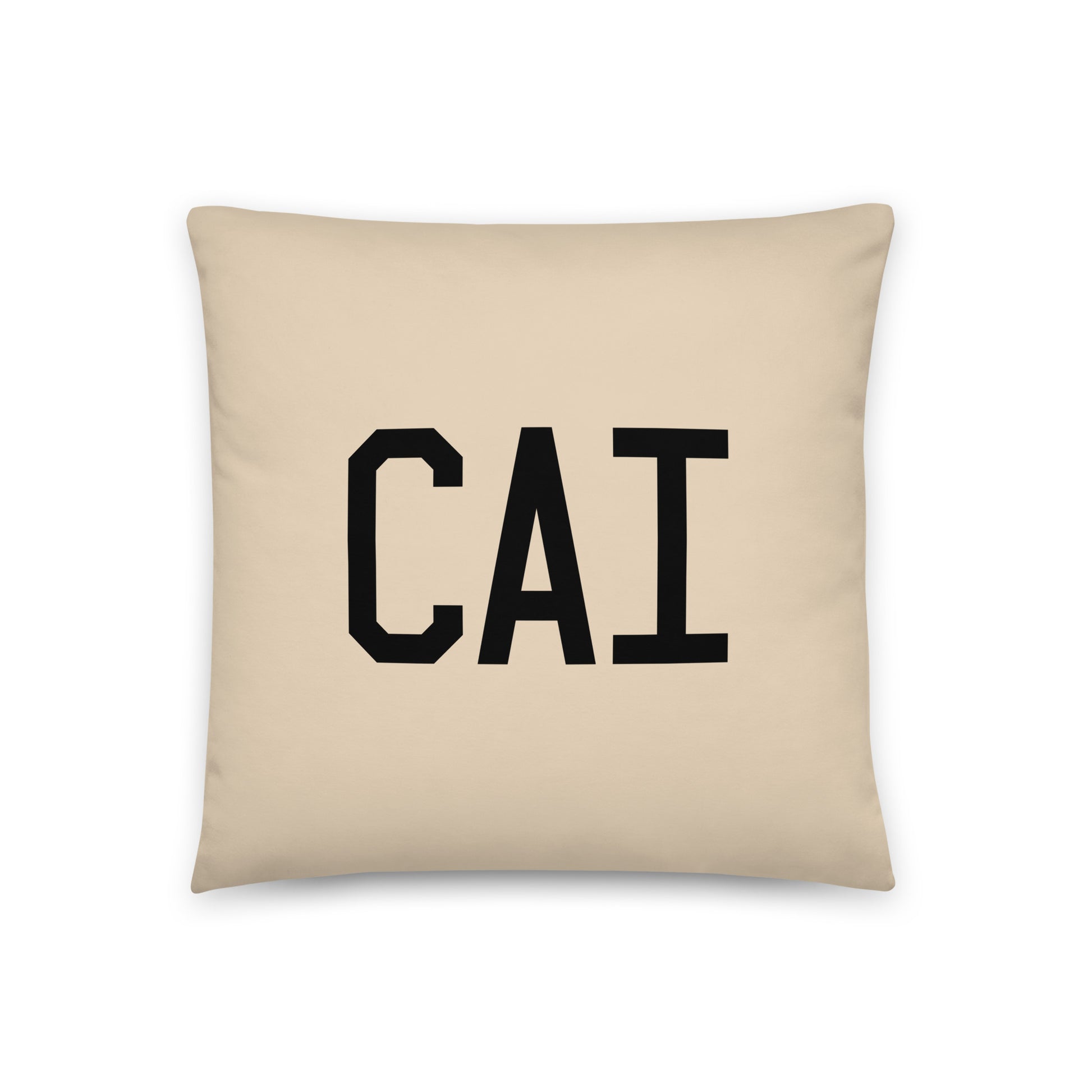CAI Cairo Throw Pillow • Air Force Lettering & Red Buffalo Plaid • YHM Designs - Image 03