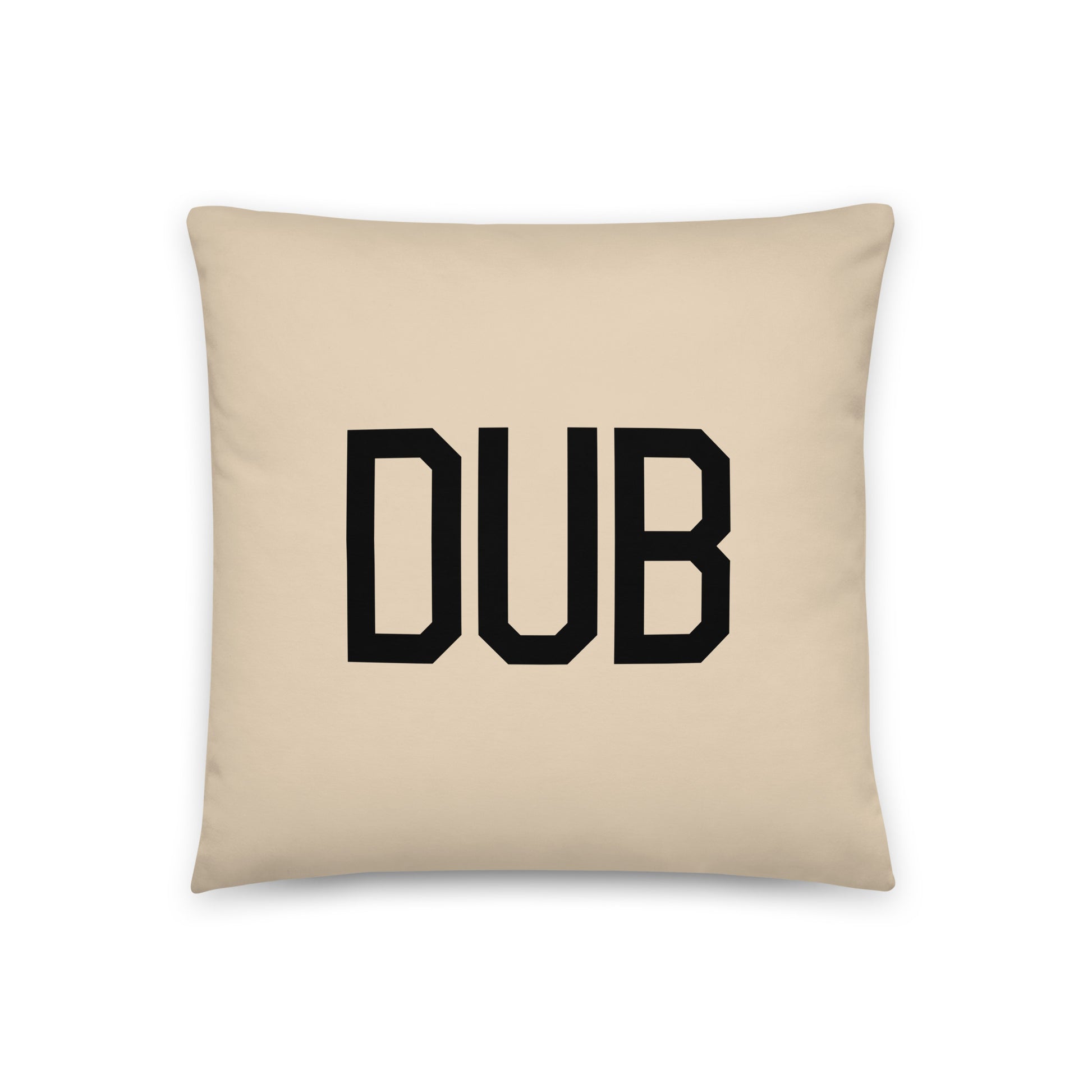 DUB Dublin Throw Pillow • Air Force Lettering & Red Buffalo Plaid • YHM Designs - Image 03