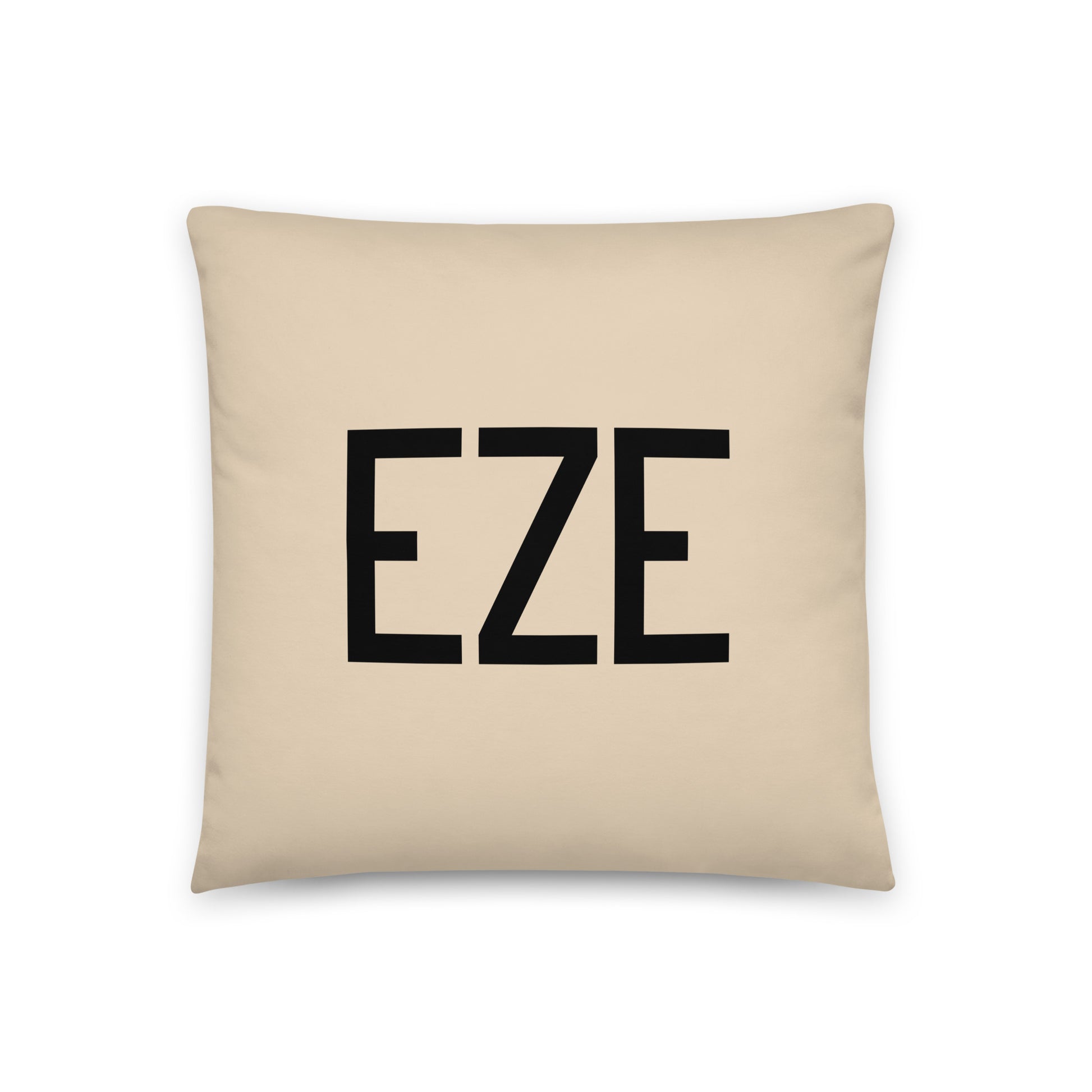 EZE Buenos Aires Throw Pillow • Air Force Lettering & Red Buffalo Plaid • YHM Designs - Image 03