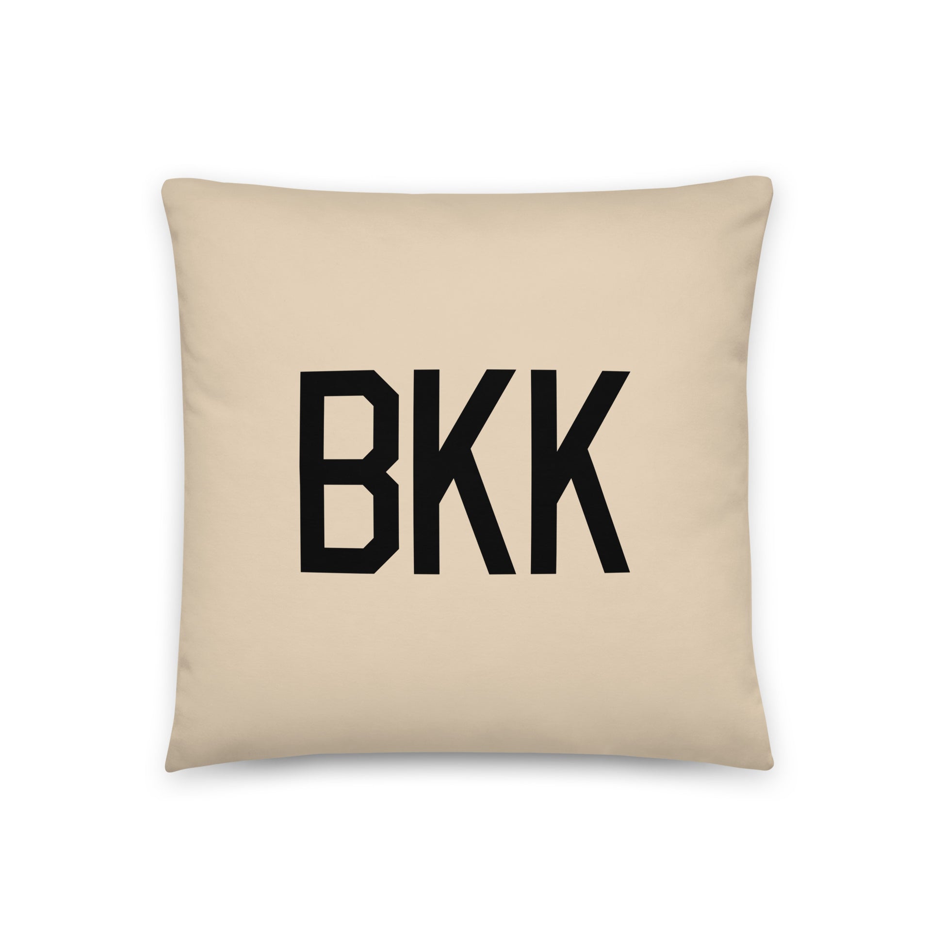 BKK Bangkok Throw Pillow • Air Force Lettering & Red Buffalo Plaid • YHM Designs - Image 03