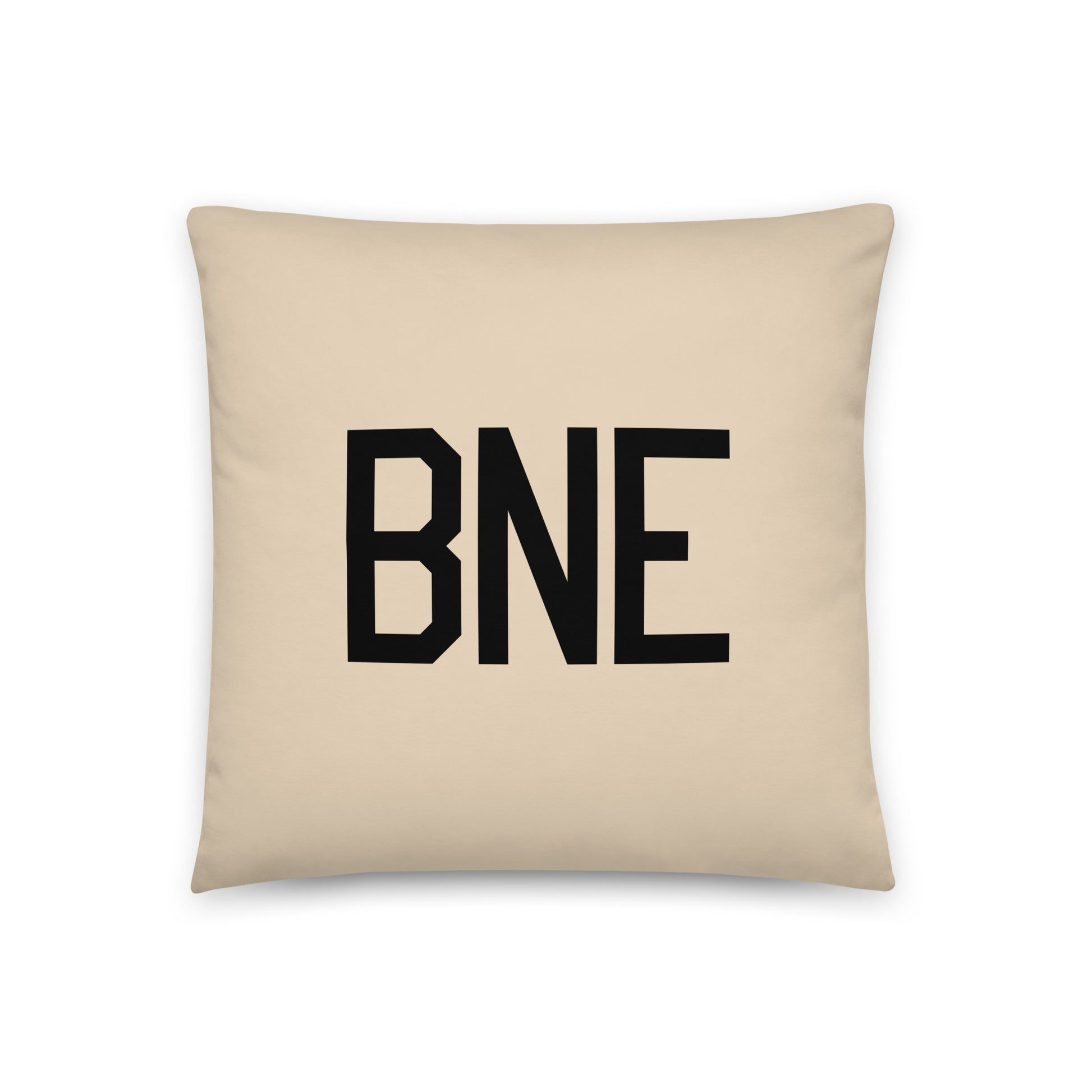 BNE Brisbane Throw Pillow • Air Force Lettering & Red Buffalo Plaid • YHM Designs - Image 03