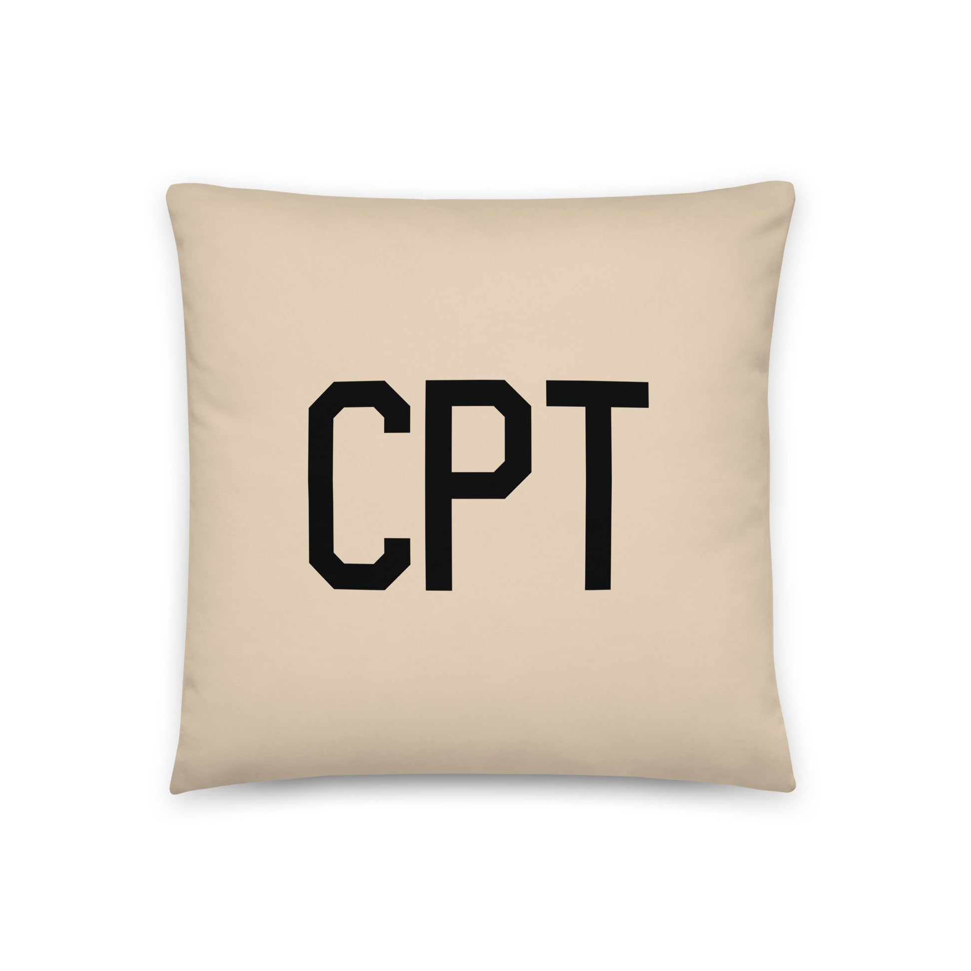 CPT Cape Town Throw Pillow • Air Force Lettering & Red Buffalo Plaid • YHM Designs - Image 03