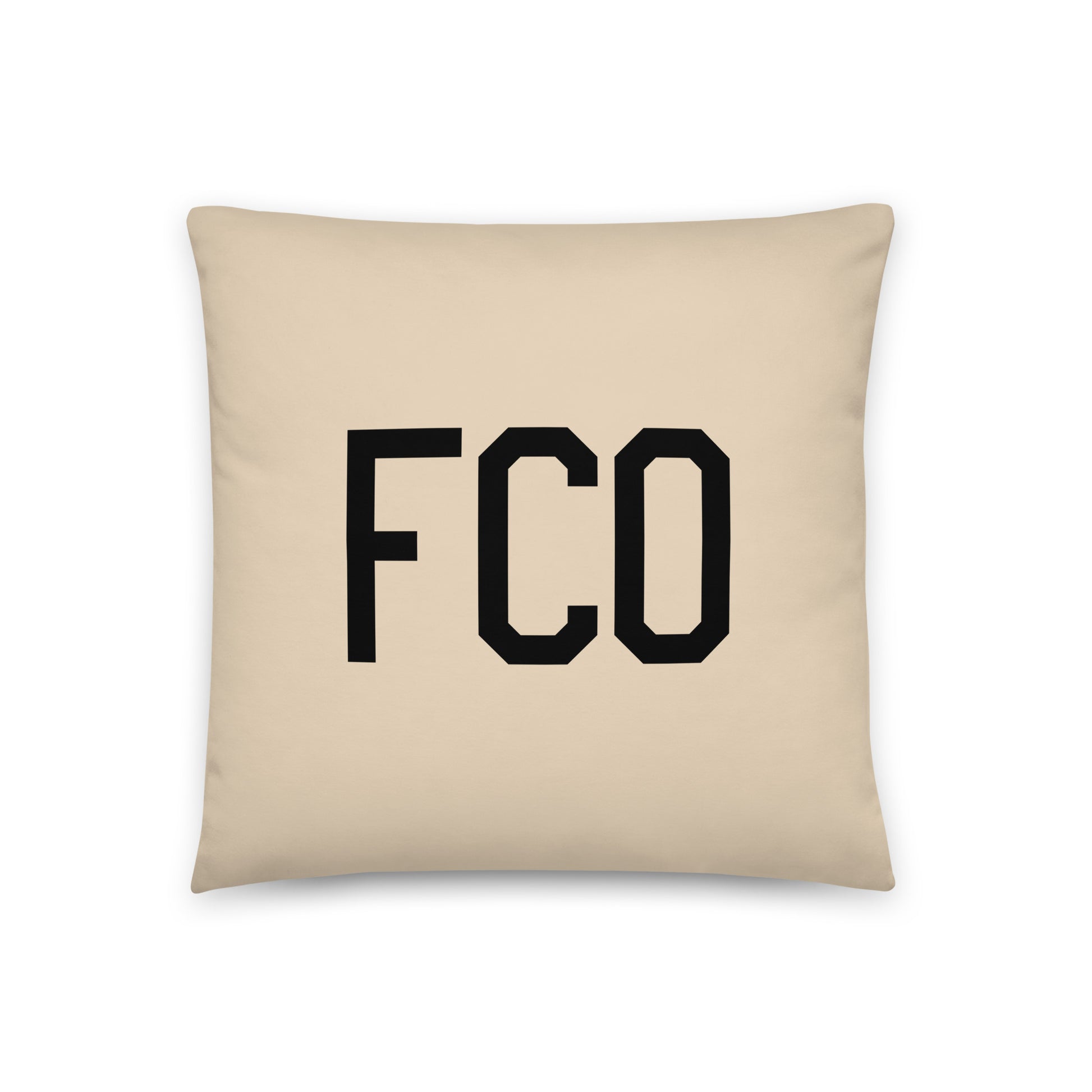 FCO Rome Throw Pillow • Air Force Lettering & Red Buffalo Plaid • YHM Designs - Image 03