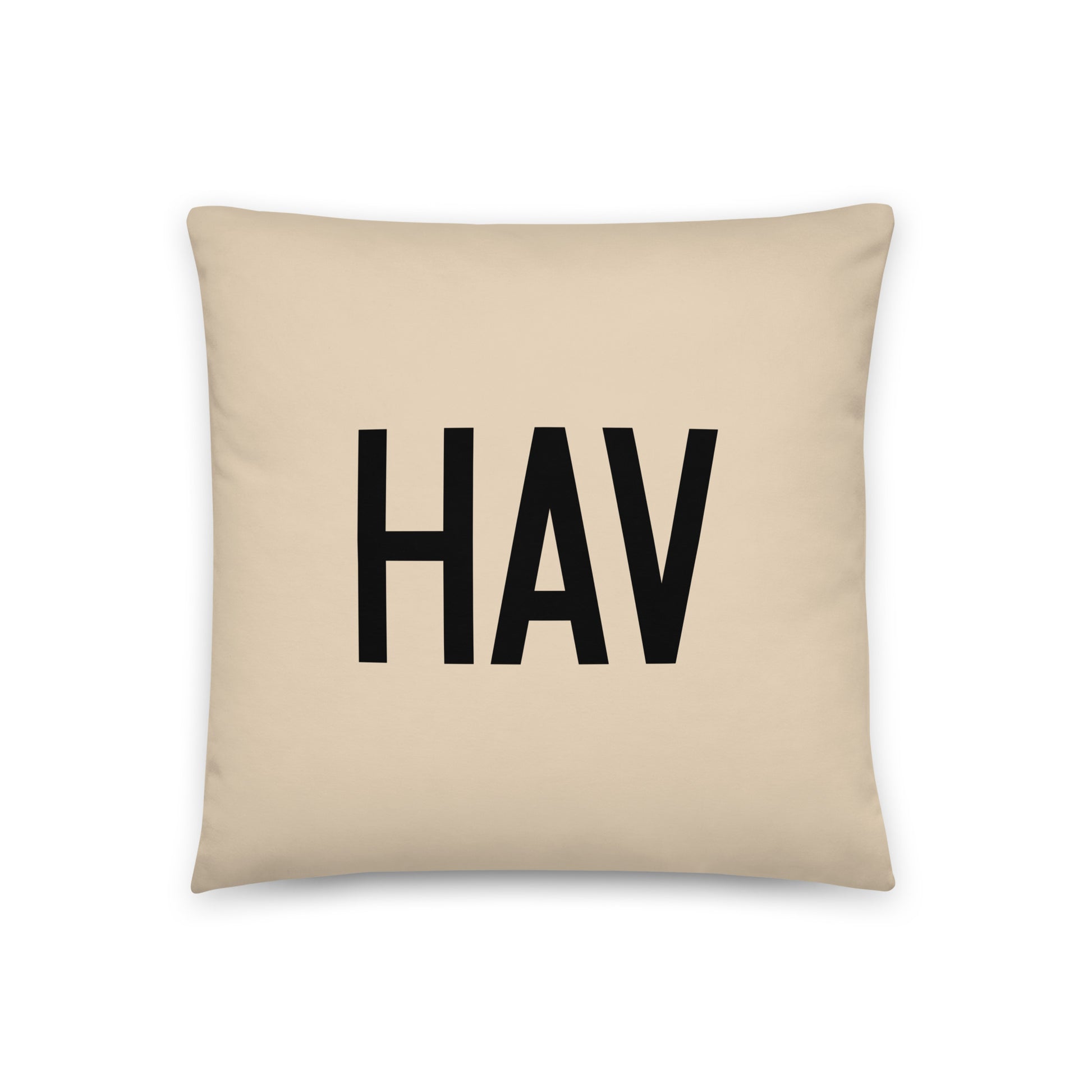 HAV Havana Throw Pillow • Air Force Lettering & Red Buffalo Plaid • YHM Designs - Image 03