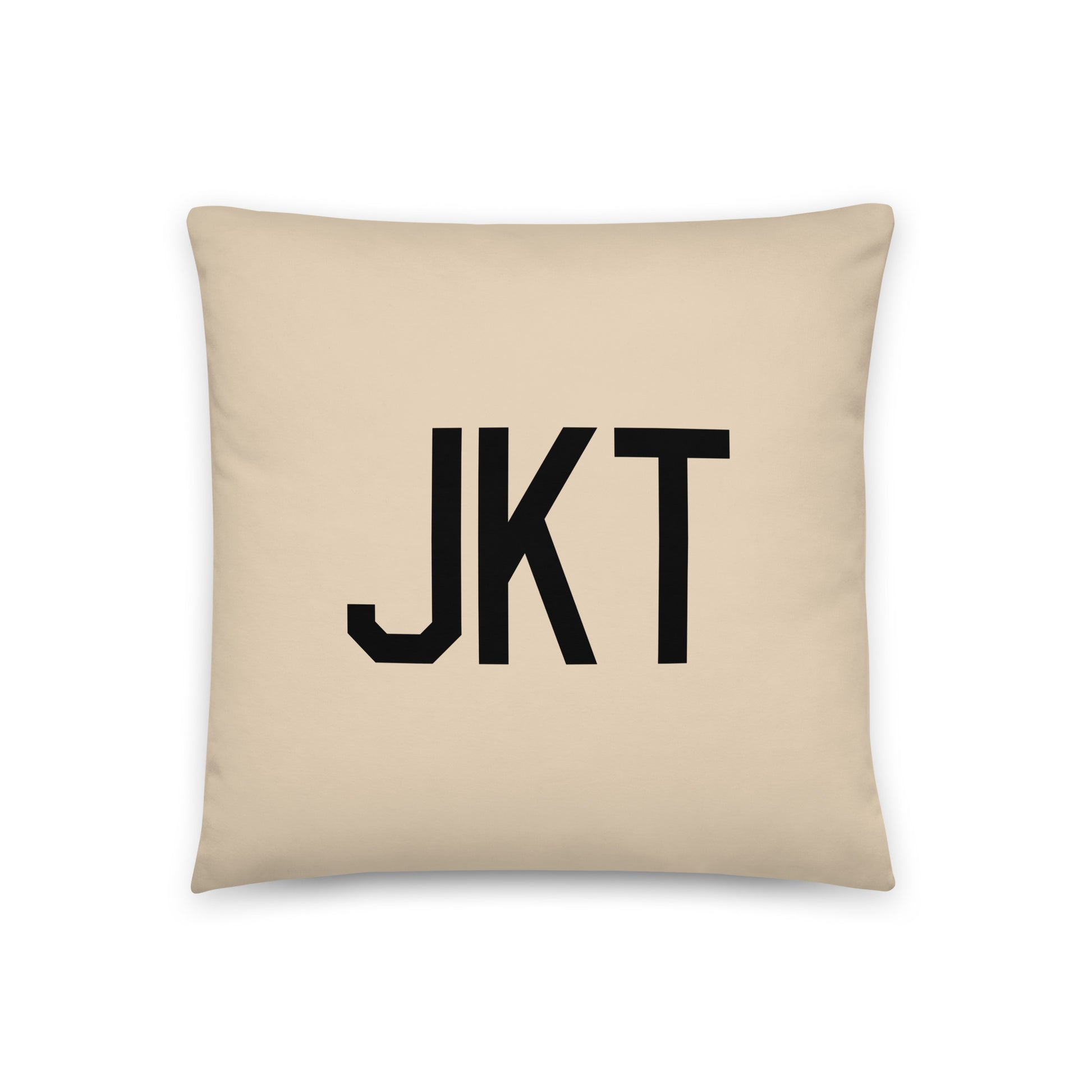 JKT Jakarta Throw Pillow • Air Force Lettering & Red Buffalo Plaid • YHM Designs - Image 03