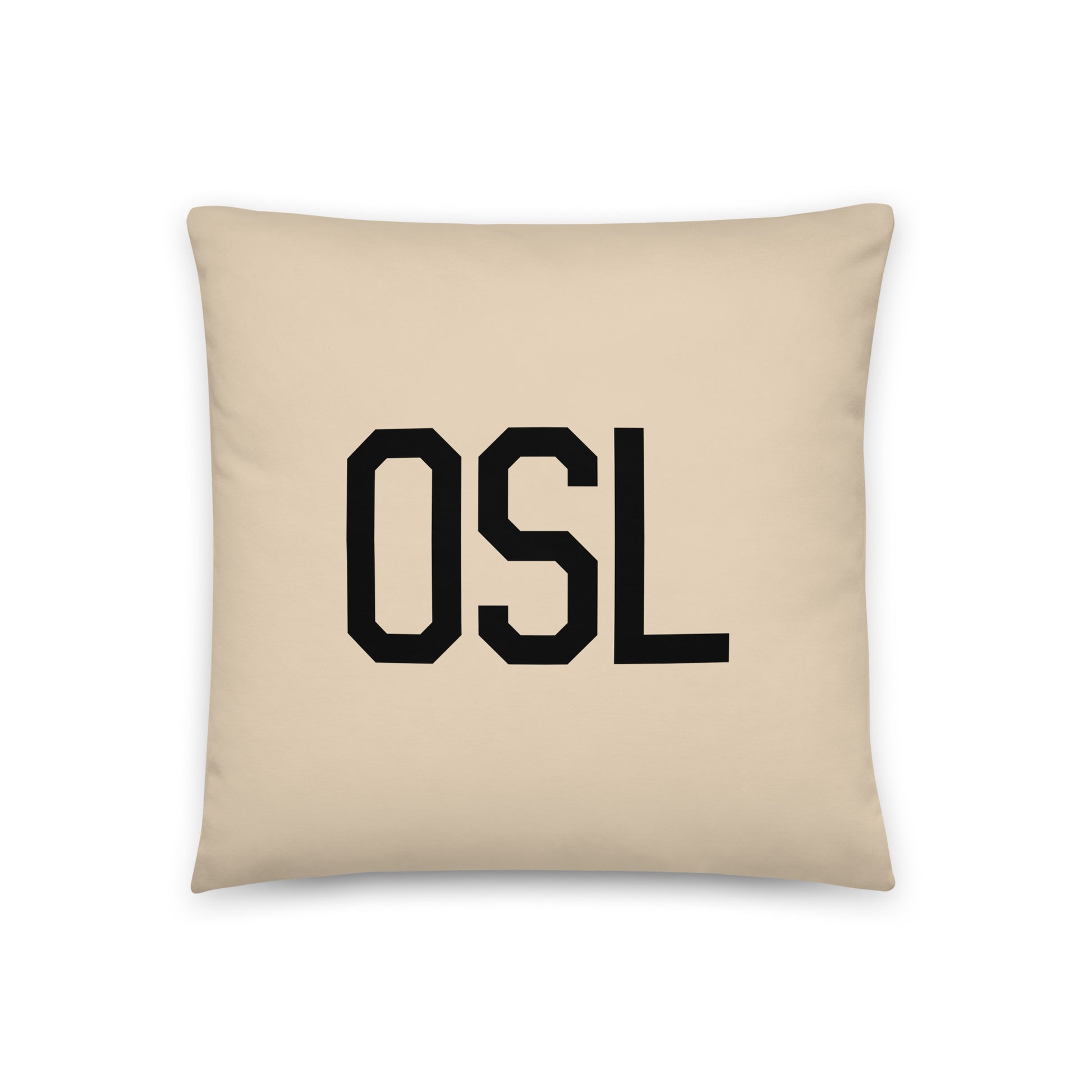OSL Oslo Throw Pillow • Air Force Lettering & Red Buffalo Plaid • YHM Designs - Image 03