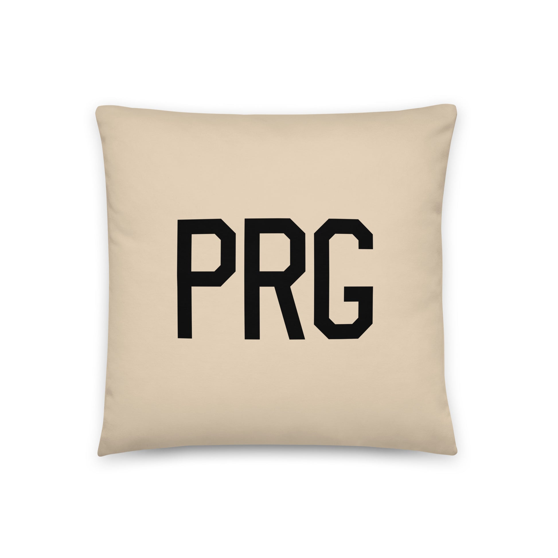 PRG Prague Throw Pillow • Air Force Lettering & Red Buffalo Plaid • YHM Designs - Image 03