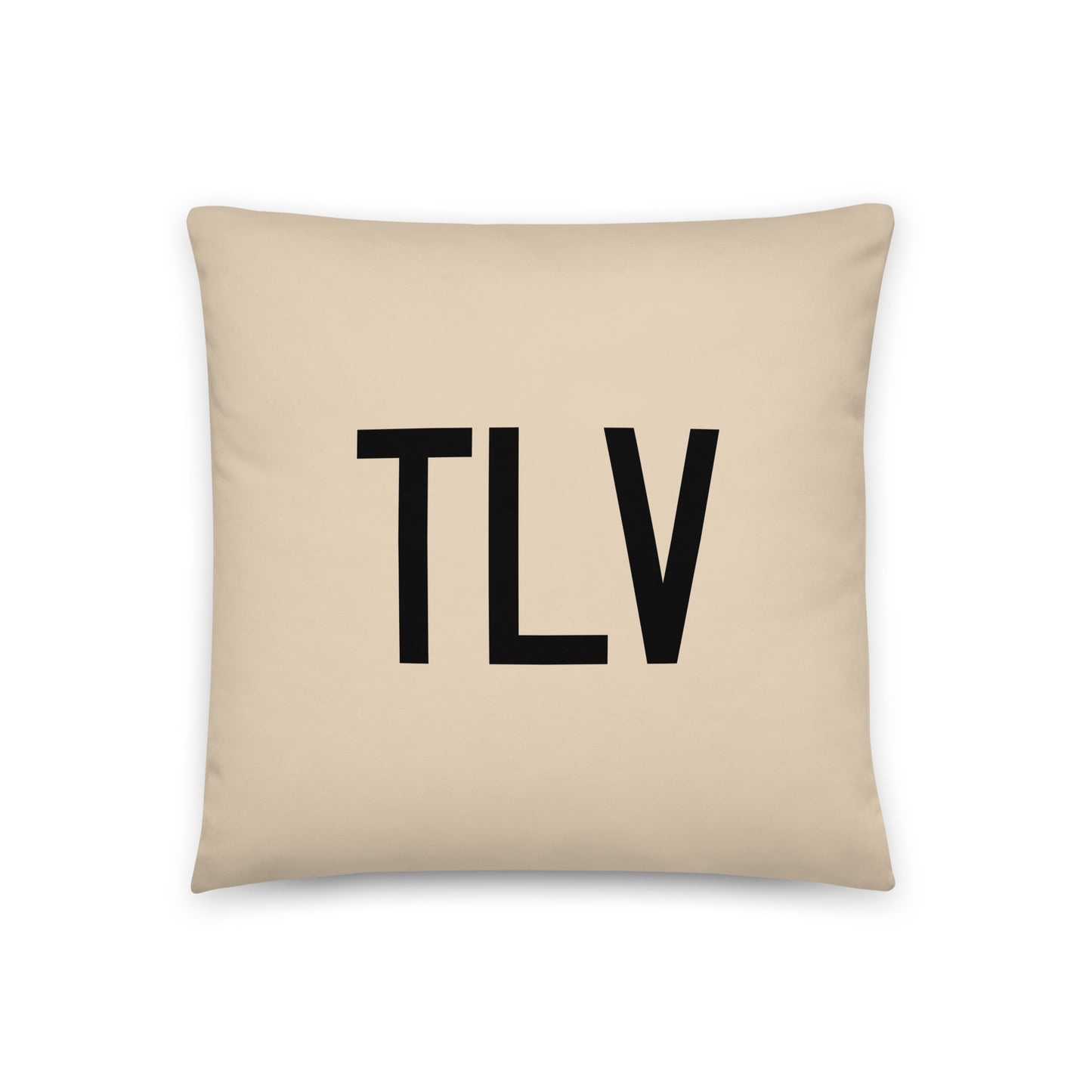TLV Tel Aviv Throw Pillow • Air Force Lettering & Red Buffalo Plaid • YHM Designs - Image 03