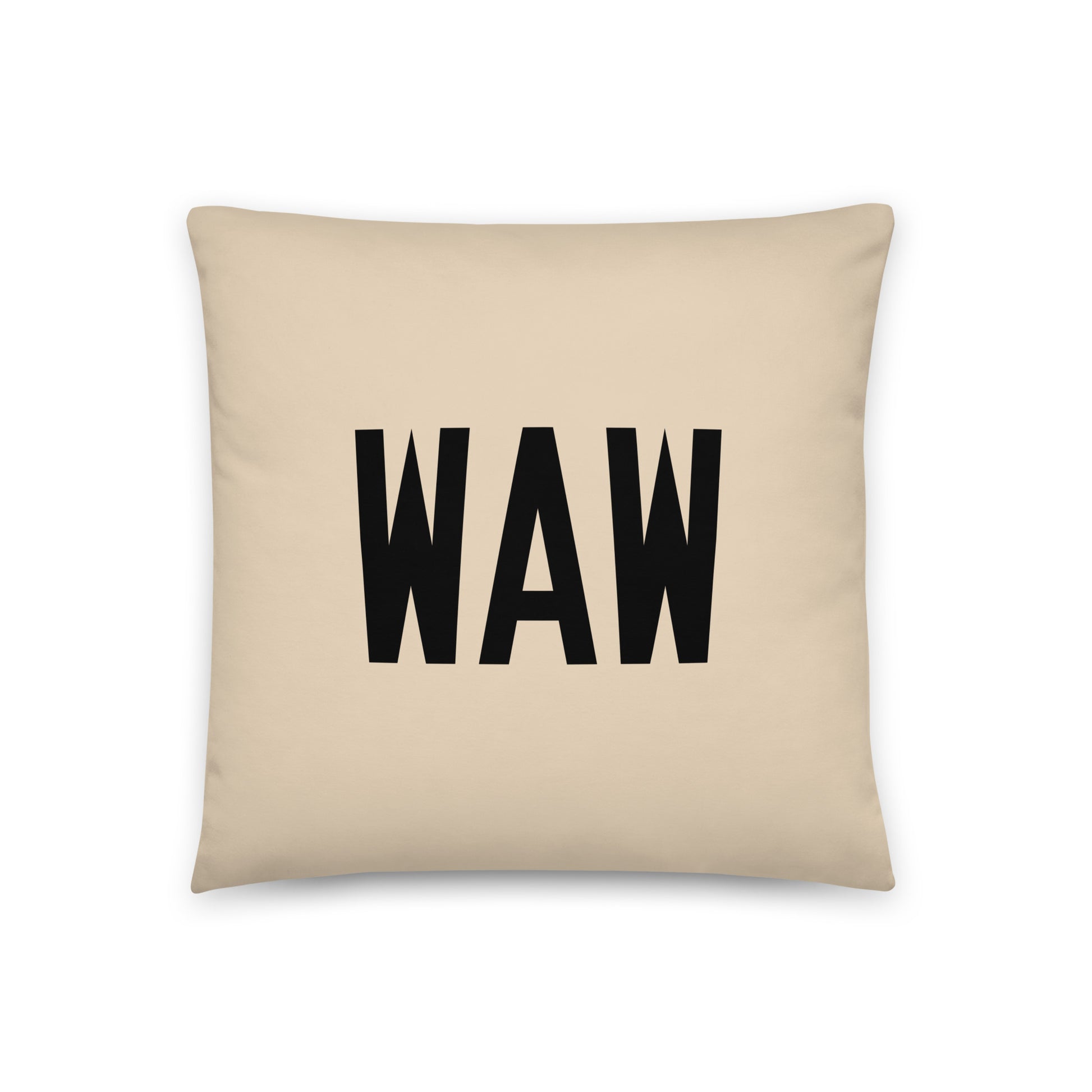 WAW Warsaw Throw Pillow • Air Force Lettering & Red Buffalo Plaid • YHM Designs - Image 03