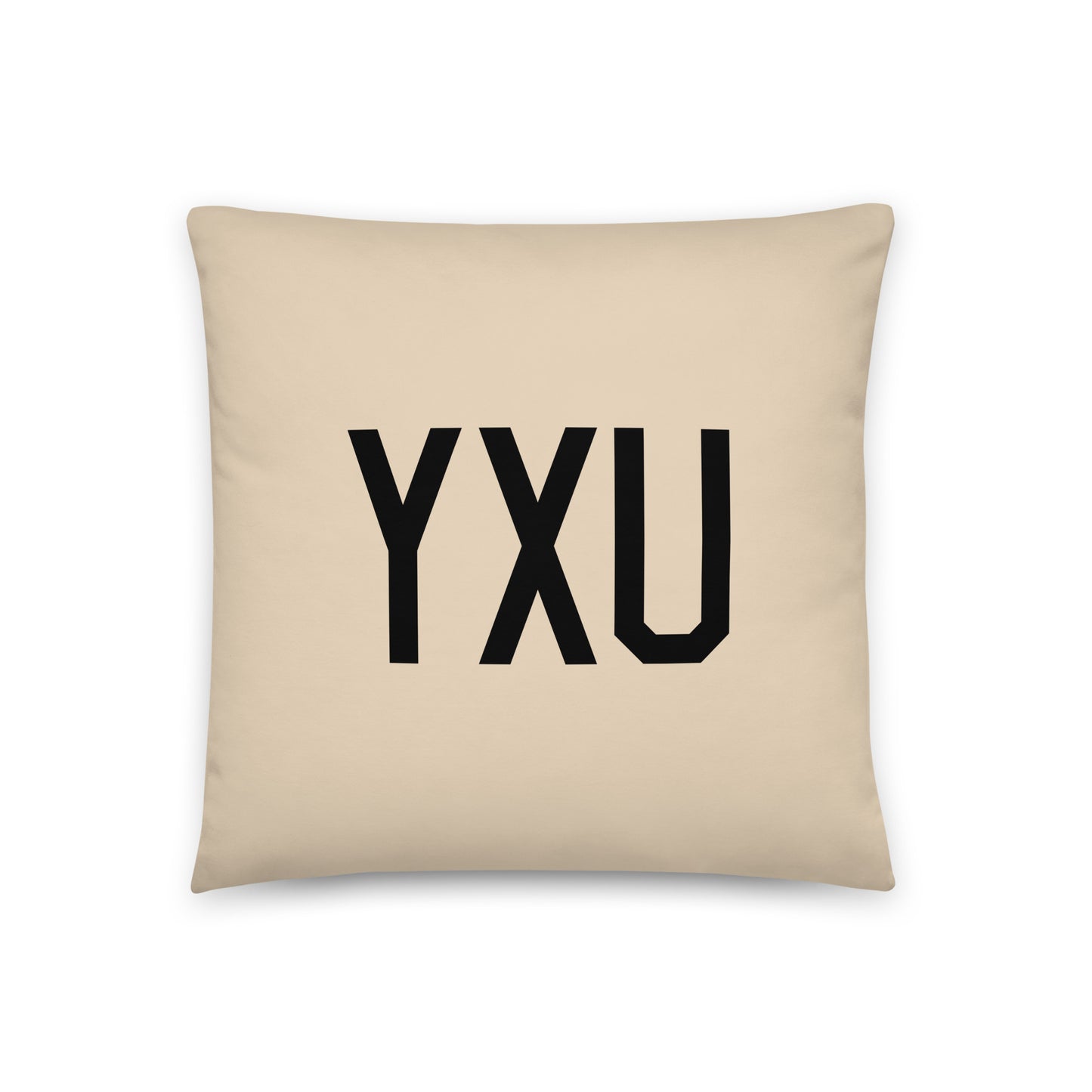 YXU London Throw Pillow • Air Force Lettering & Red Buffalo Plaid • YHM Designs - Image 03