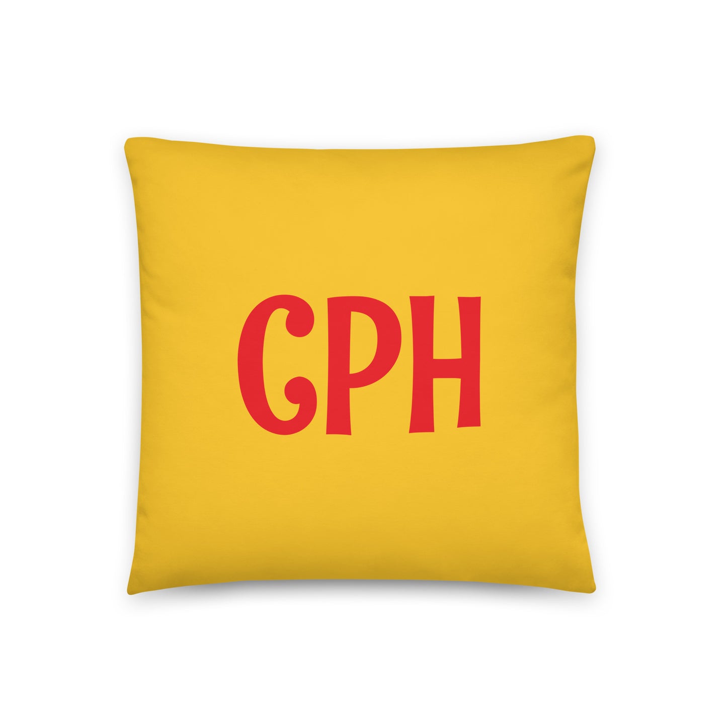 CPH Copenhagen Throw Pillow • Cheerful Rainbow Colours • YHM Designs - Image 03