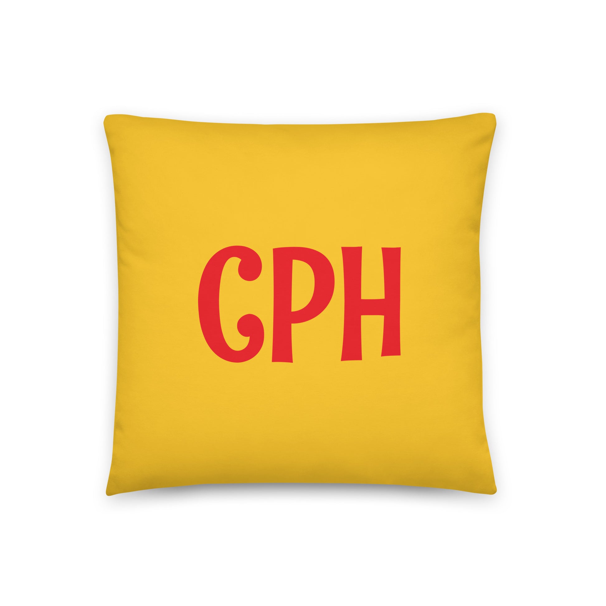 CPH Copenhagen Throw Pillow • Cheerful Rainbow Colours • YHM Designs - Image 03