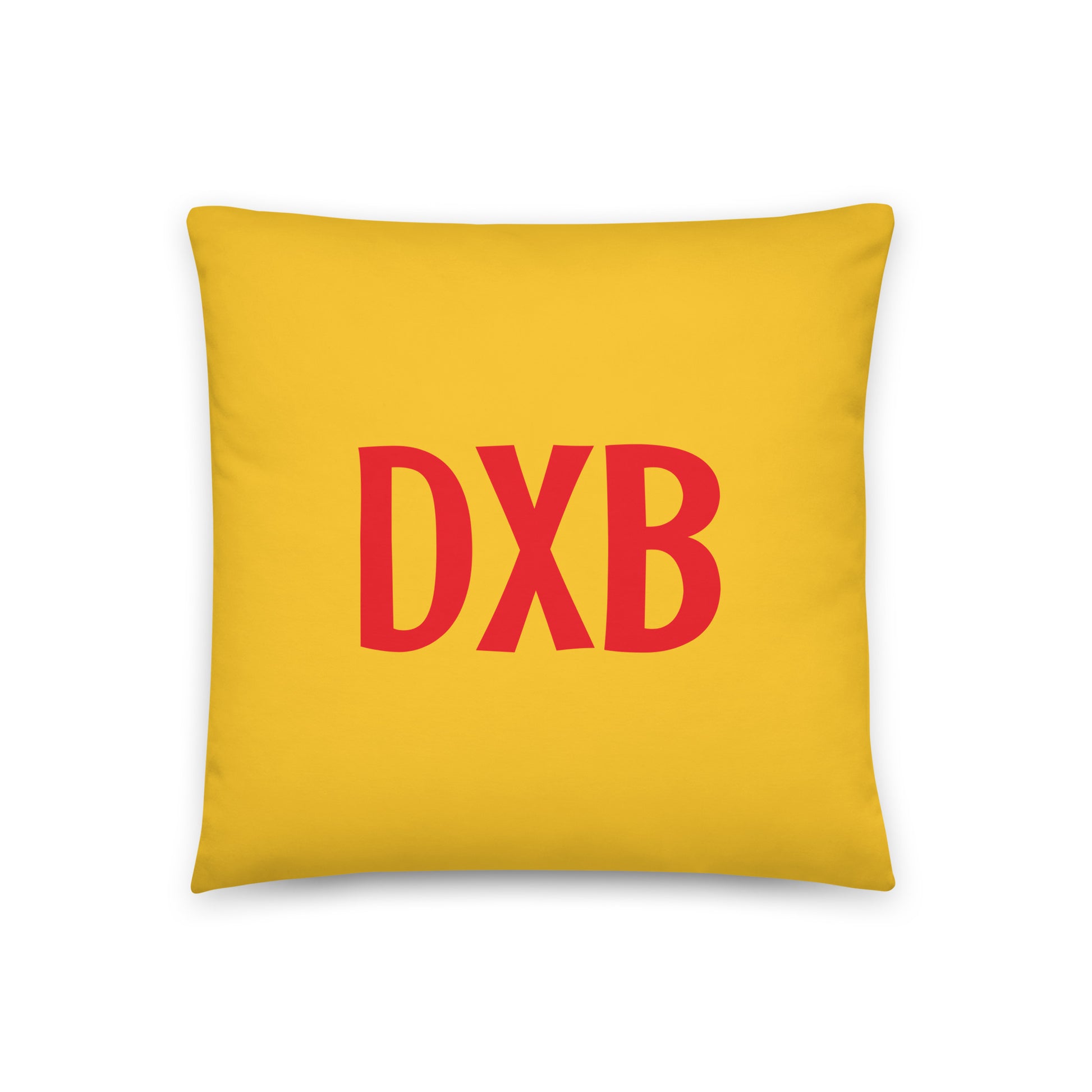 DXB Dubai Throw Pillow • Cheerful Rainbow Colours • YHM Designs - Image 03