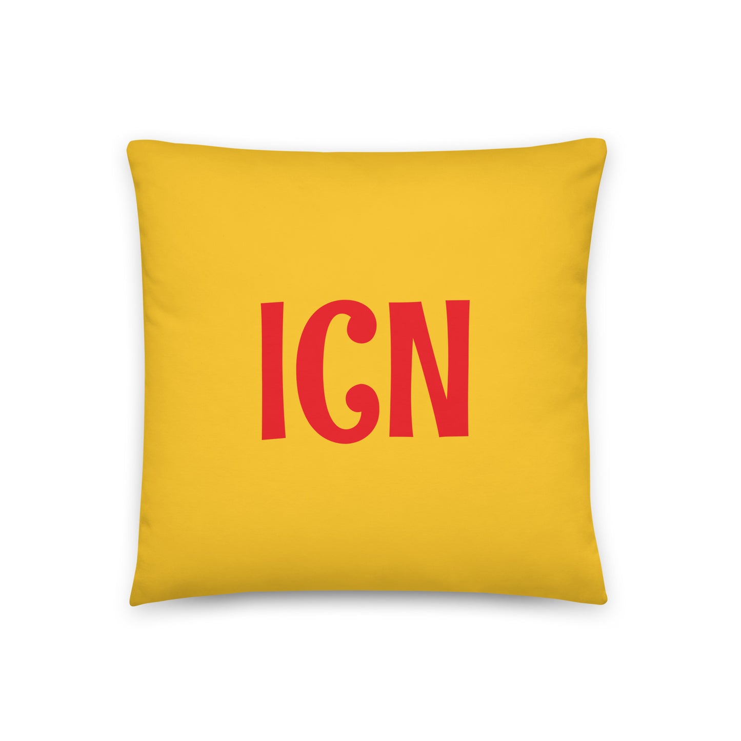 ICN Seoul Throw Pillow • Cheerful Rainbow Colours • YHM Designs - Image 03