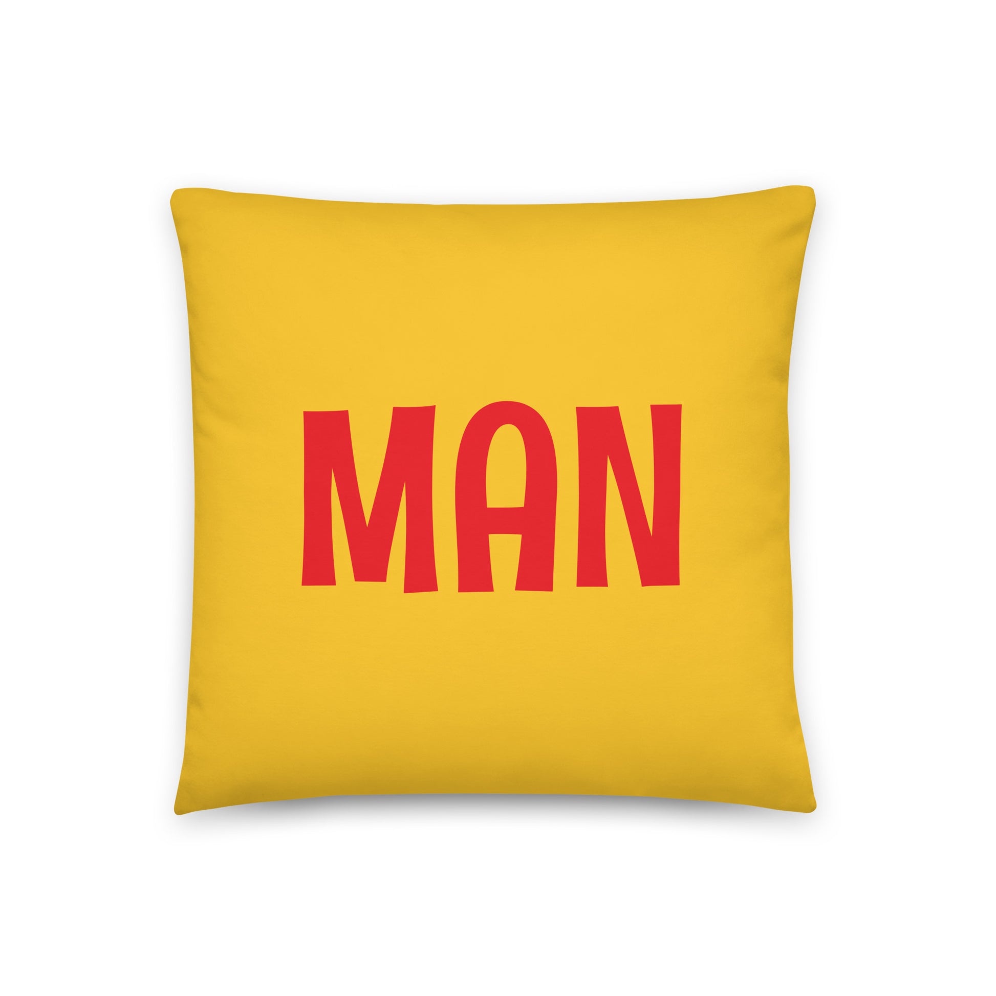 MAN Manchester Throw Pillow • Cheerful Rainbow Colours • YHM Designs - Image 03