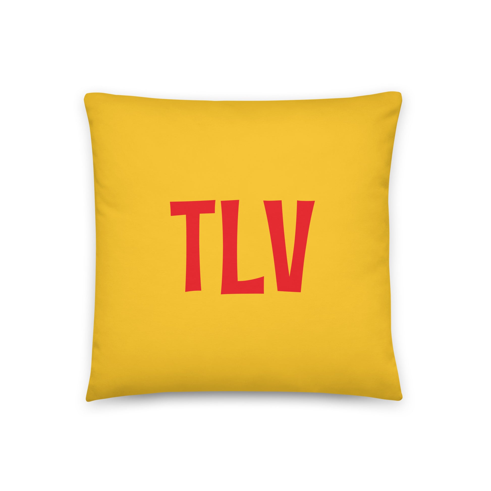 TLV Tel Aviv Throw Pillow • Cheerful Rainbow Colours • YHM Designs - Image 03