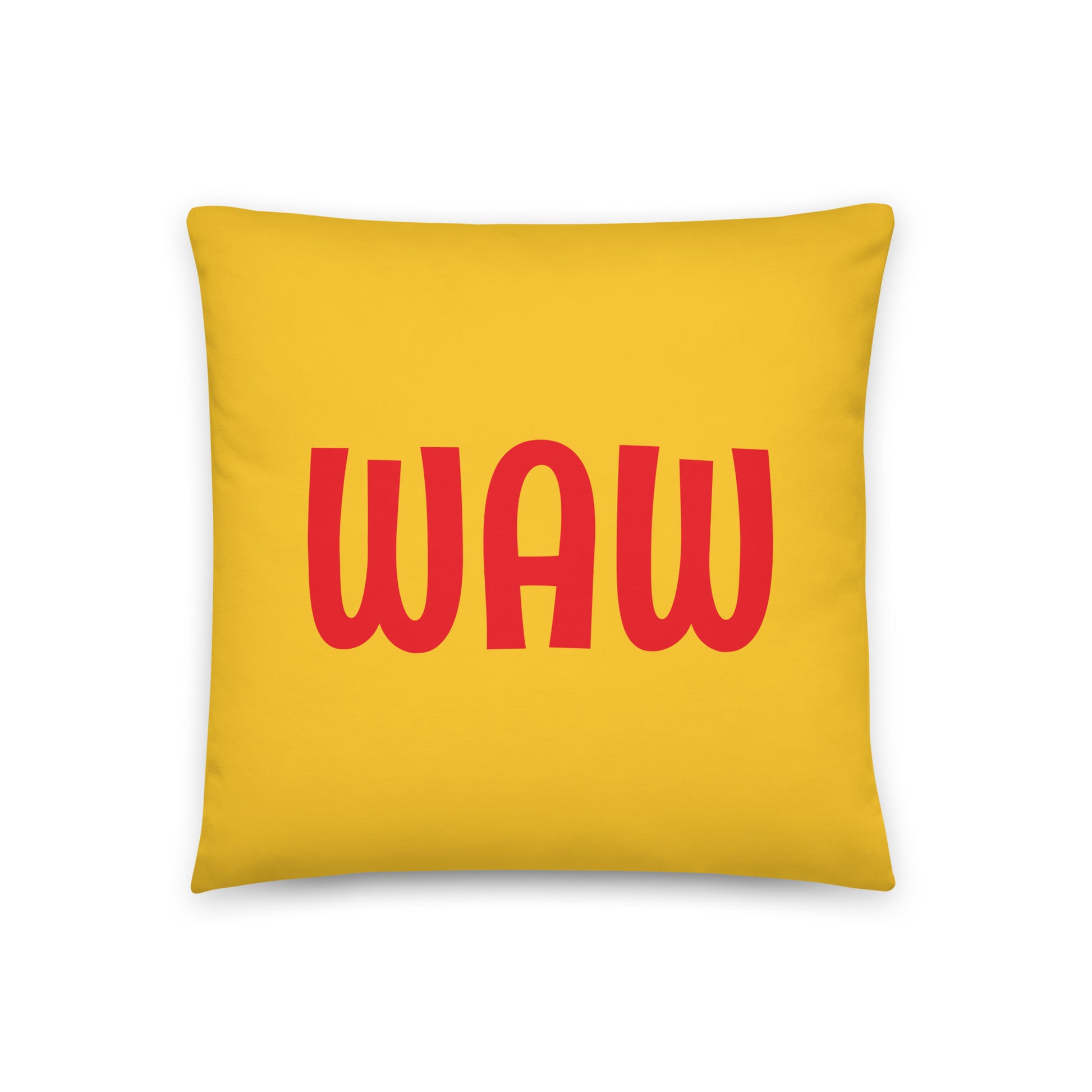 WAW Warsaw Throw Pillow • Cheerful Rainbow Colours • YHM Designs - Image 03