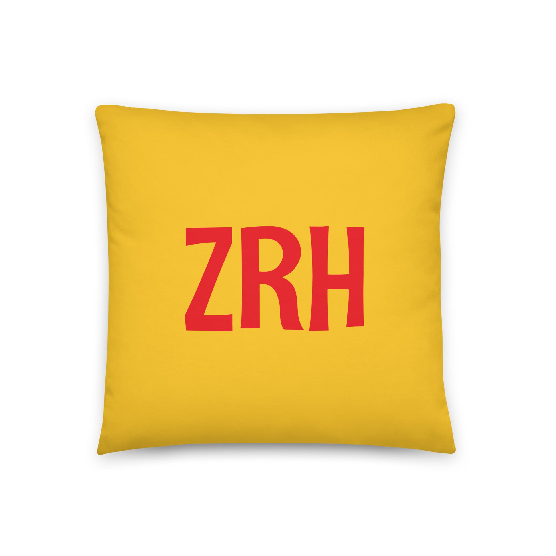 ZRH Zurich Throw Pillow • Cheerful Rainbow Colours • YHM Designs - Image 03