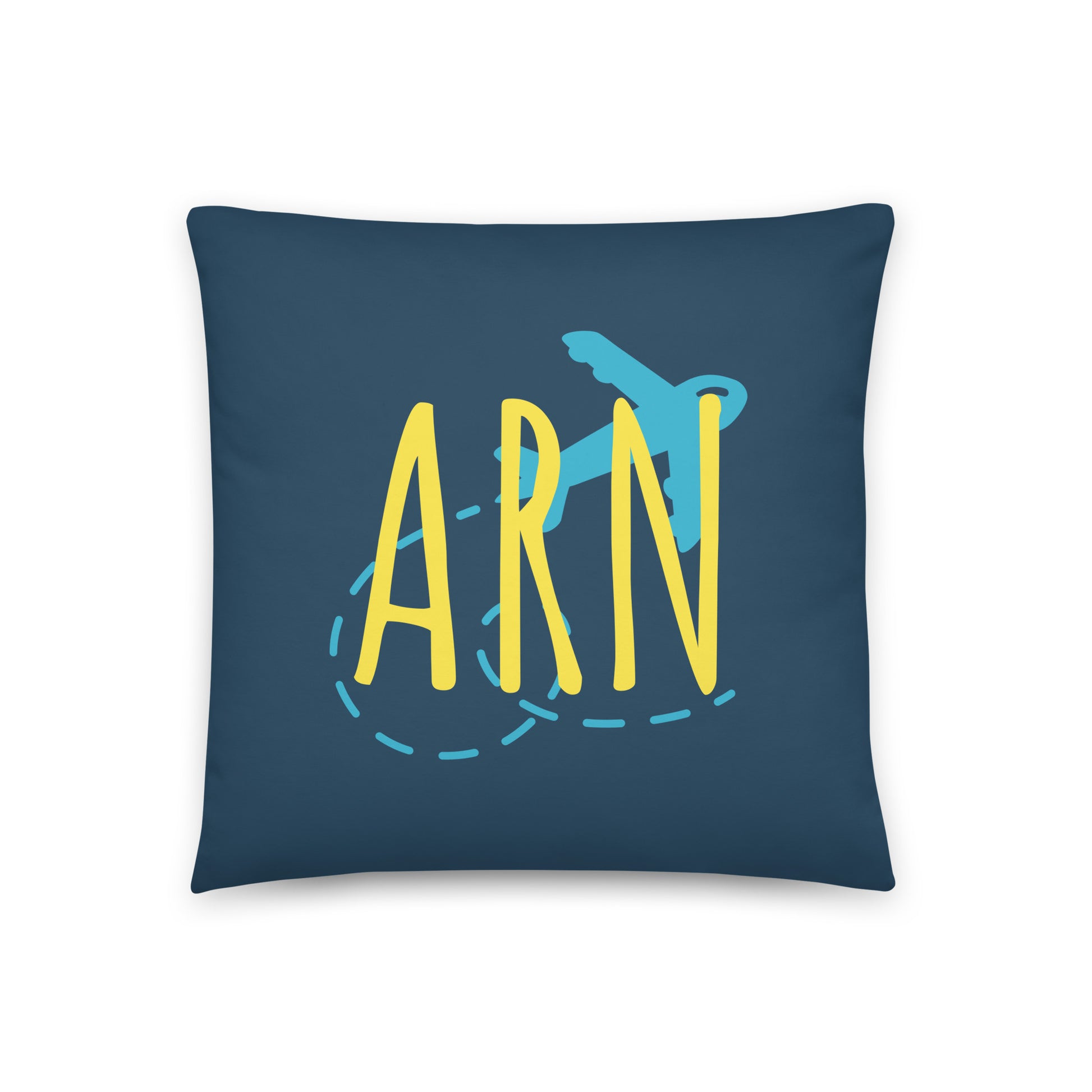 ARN Stockholm Throw Pillow • Playful Airplane Design • YHM Designs - Image 01