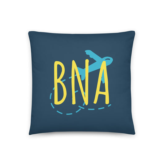 Airplane Throw Pillow • BNA Nashville • YHM Designs - Image 01