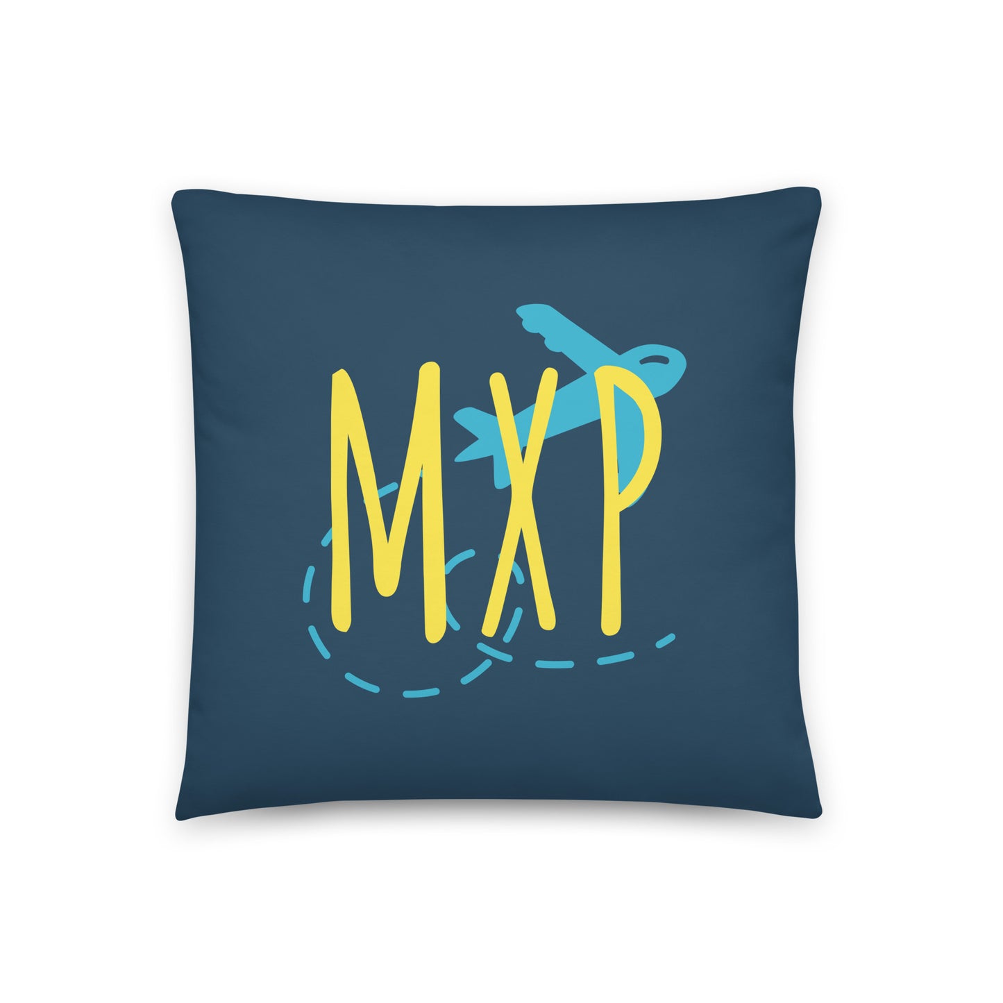 MXP Milan Throw Pillow • Playful Airplane Design • YHM Designs - Image 01