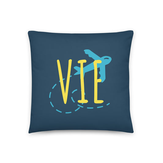 VIE Vienna Throw Pillow • Playful Airplane Design • YHM Designs - Image 01