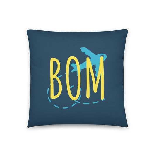 Airplane Throw Pillow • BOM Mumbai • YHM Designs - Image 01