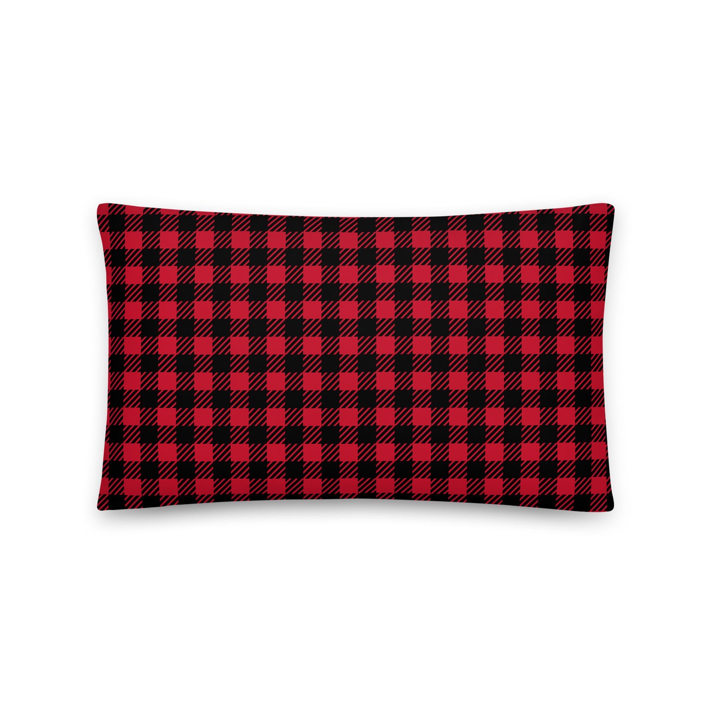 FRA Frankfurt Throw Pillow • Air Force Lettering & Red Buffalo Plaid • YHM Designs - Image 06