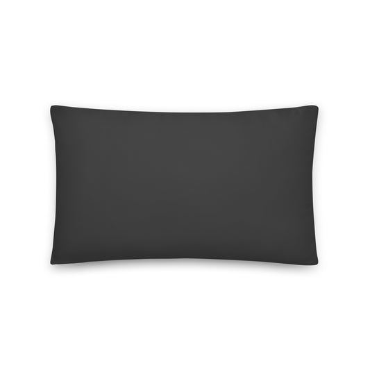 DUB Dublin Throw Pillow • Eclipse Grey with Oval Car Sticker Design • YHM Designs - Image 02