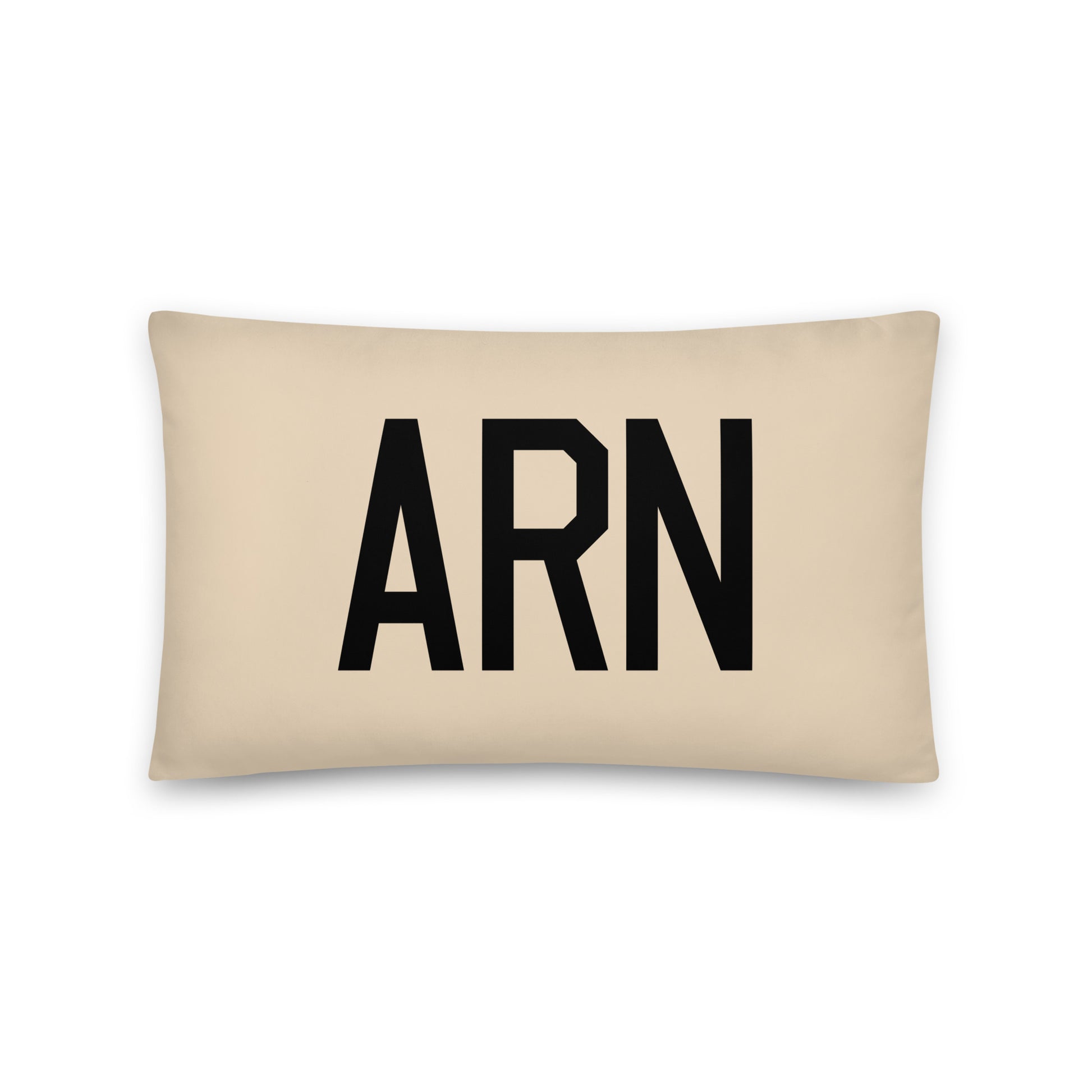ARN Stockholm Throw Pillow • Air Force Lettering & Red Buffalo Plaid • YHM Designs - Image 05