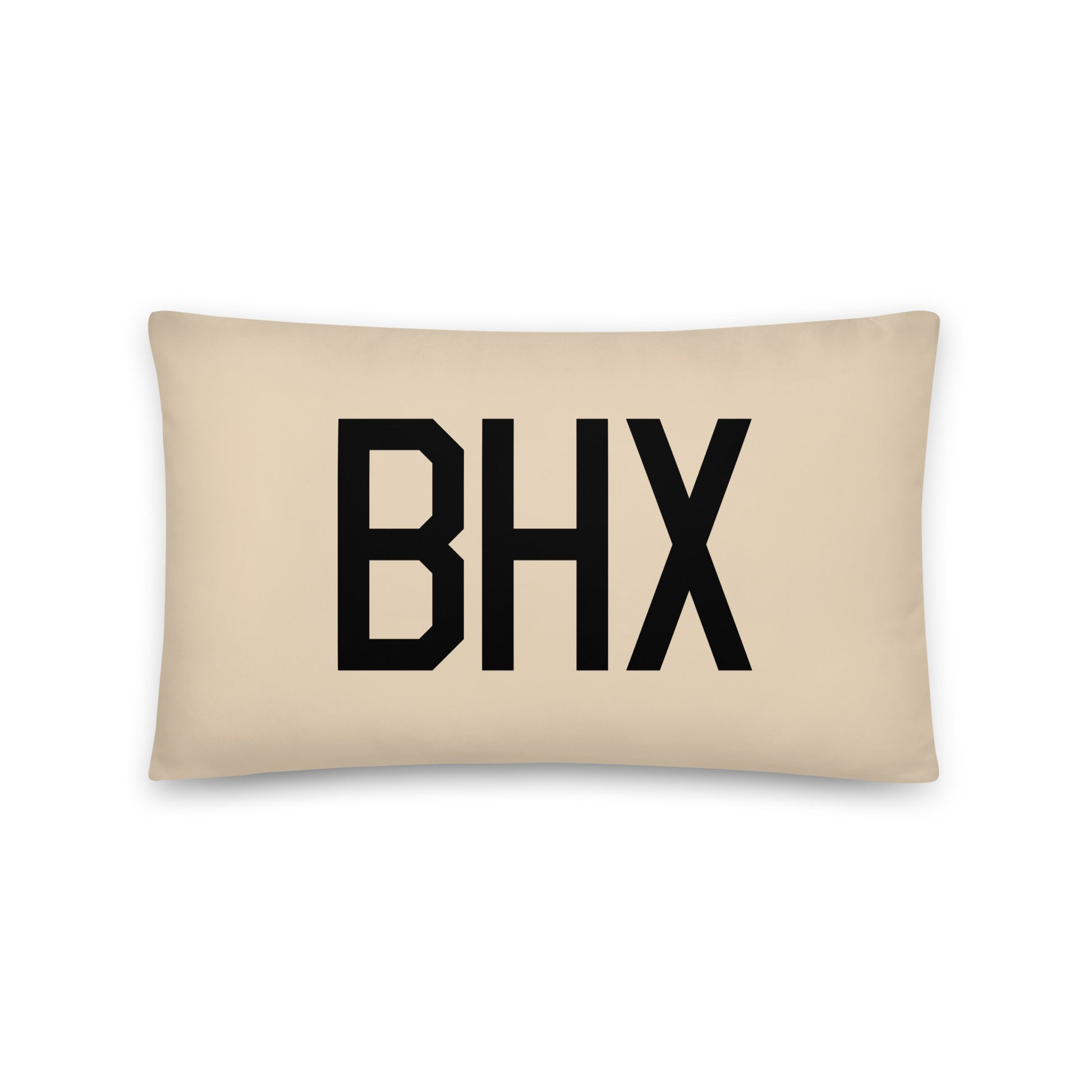BHX Birmingham Throw Pillow • Air Force Lettering & Red Buffalo Plaid • YHM Designs - Image 05