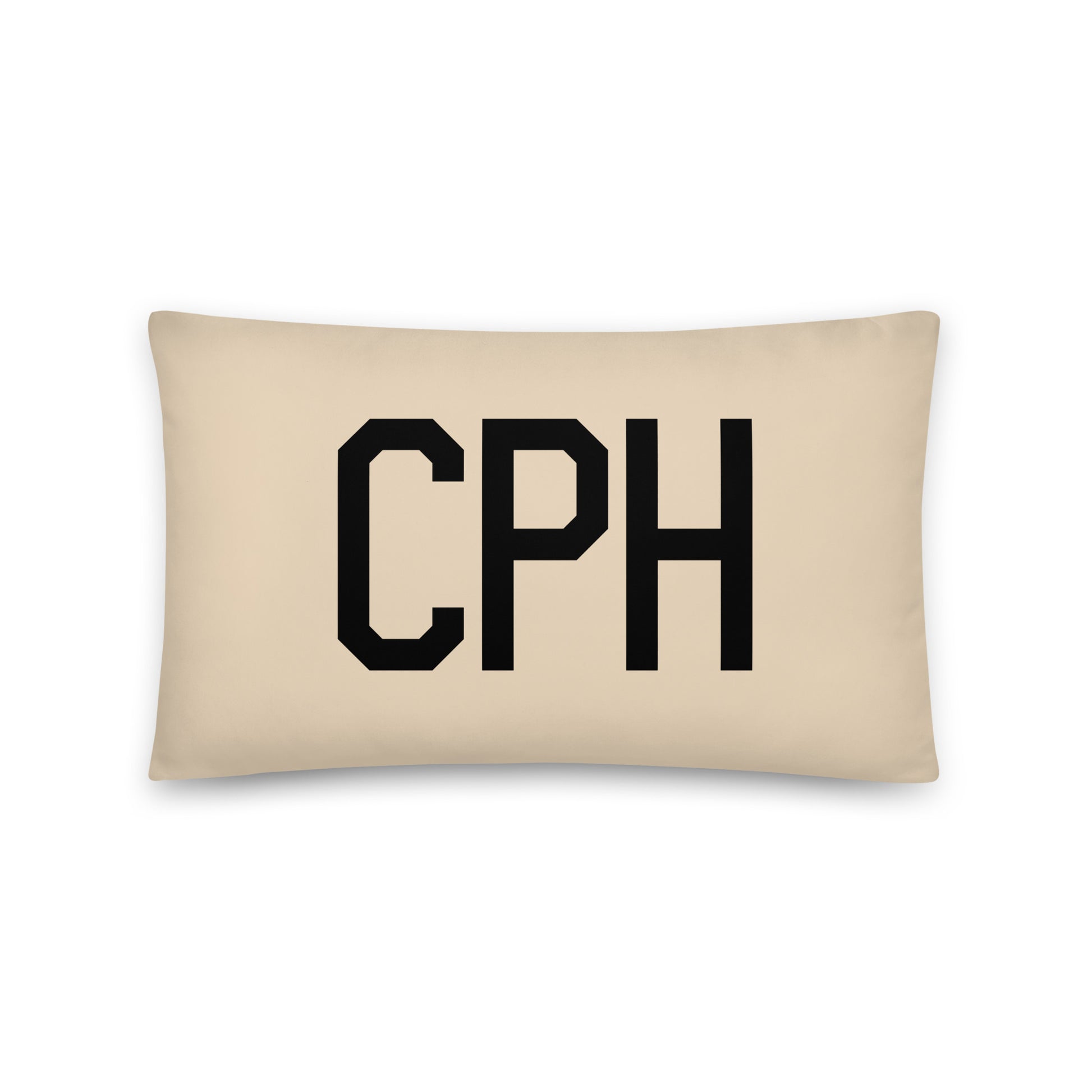 CPH Copenhagen Throw Pillow • Air Force Lettering & Red Buffalo Plaid • YHM Designs - Image 05