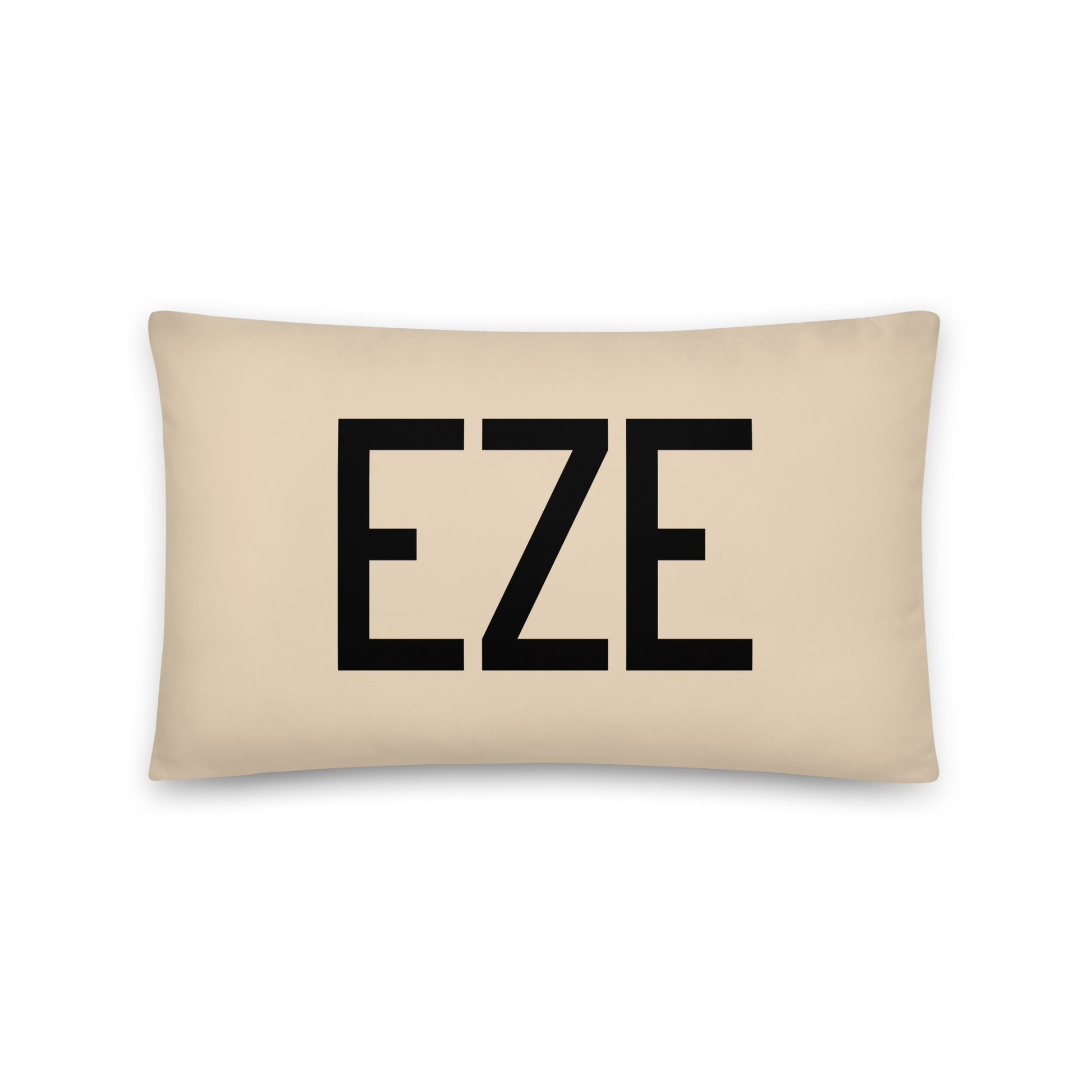 EZE Buenos Aires Throw Pillow • Air Force Lettering & Red Buffalo Plaid • YHM Designs - Image 05