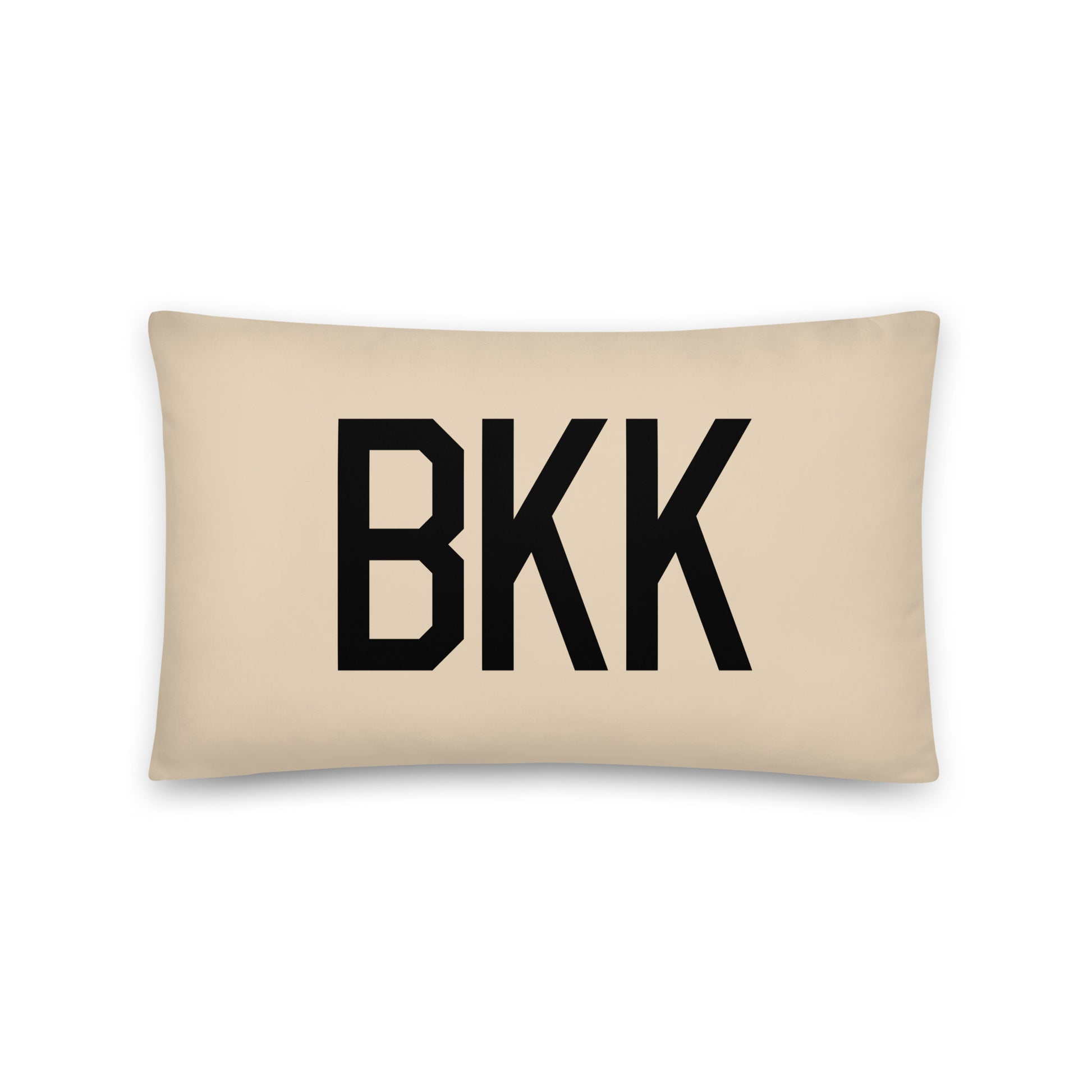 BKK Bangkok Throw Pillow • Air Force Lettering & Red Buffalo Plaid • YHM Designs - Image 05