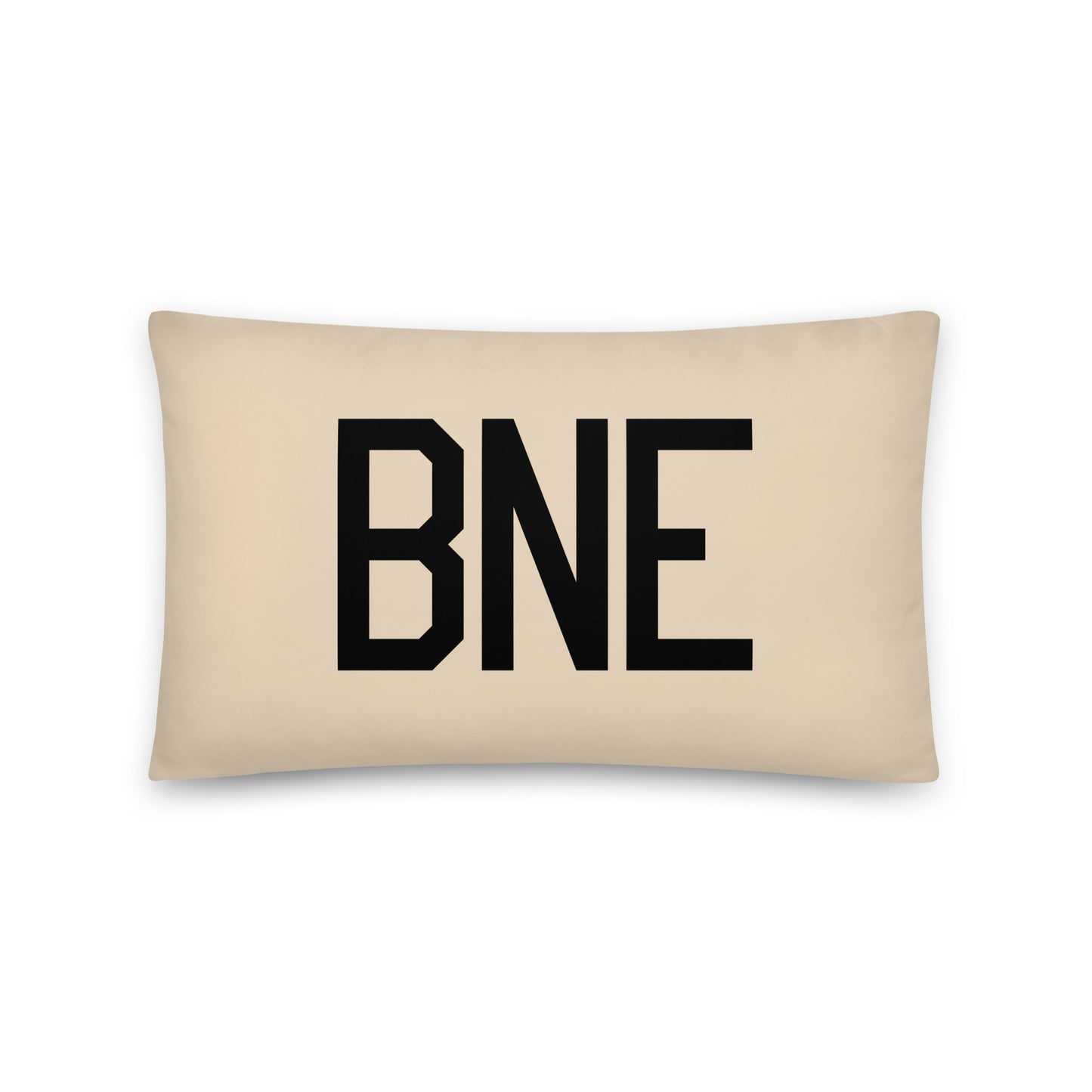 BNE Brisbane Throw Pillow • Air Force Lettering & Red Buffalo Plaid • YHM Designs - Image 05