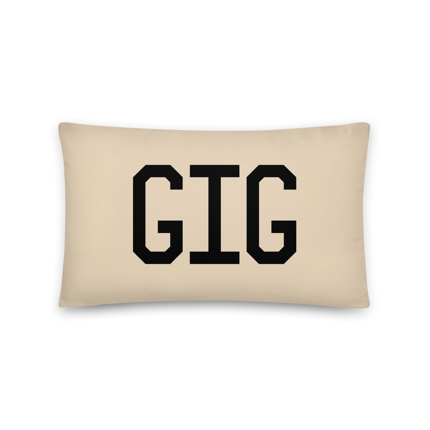 GIG Rio de Janeiro Throw Pillow • Air Force Lettering & Red Buffalo Plaid • YHM Designs - Image 05