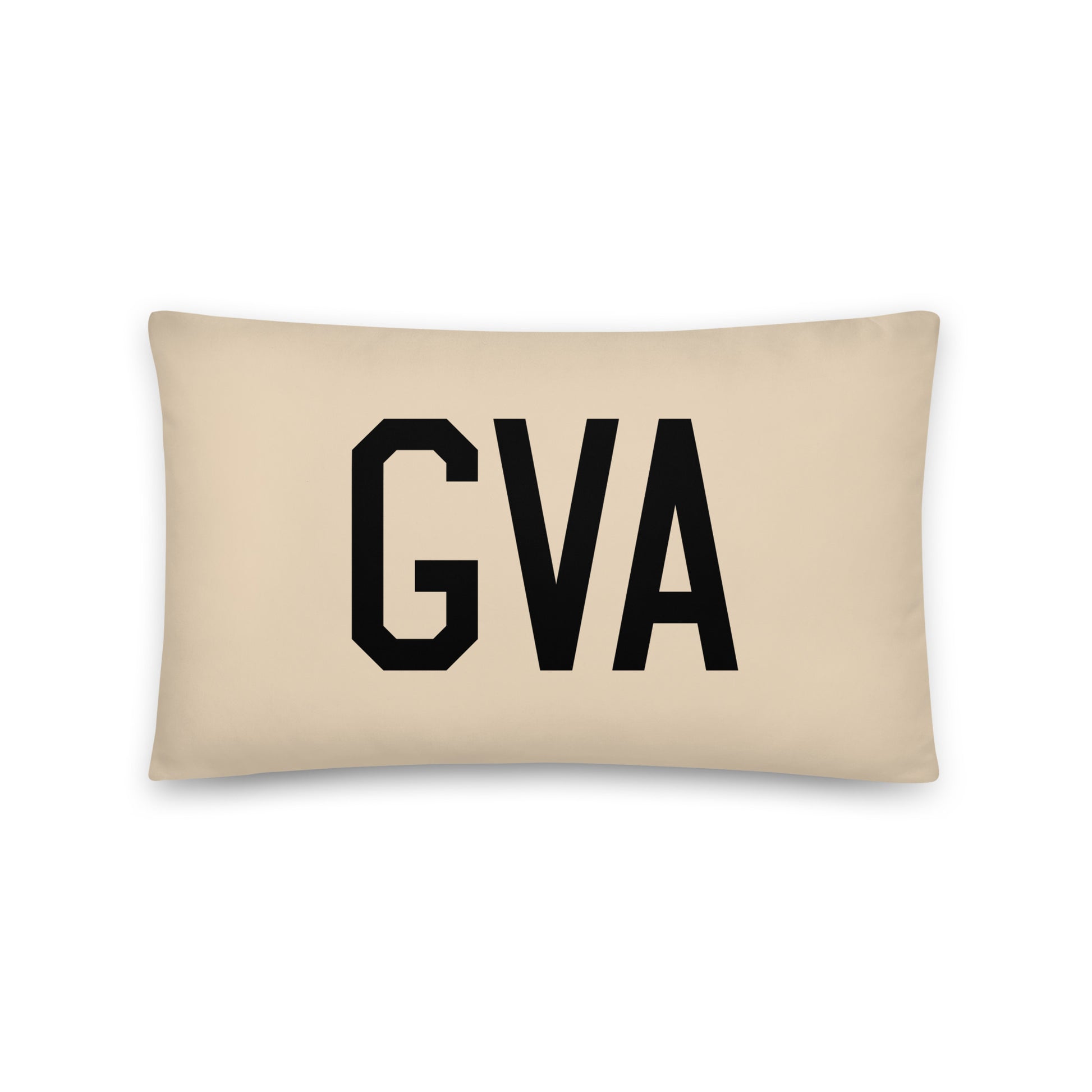 GVA Geneva Throw Pillow • Air Force Lettering & Red Buffalo Plaid • YHM Designs - Image 05