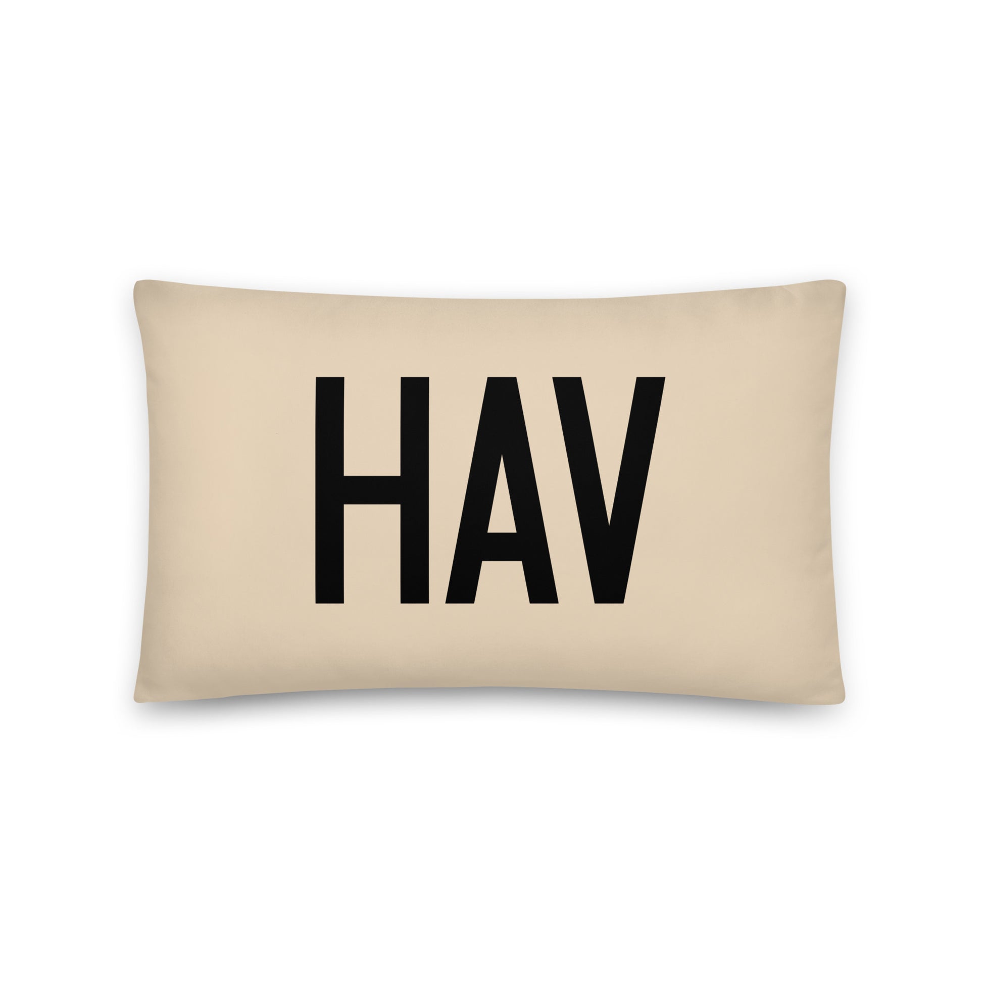 HAV Havana Throw Pillow • Air Force Lettering & Red Buffalo Plaid • YHM Designs - Image 05