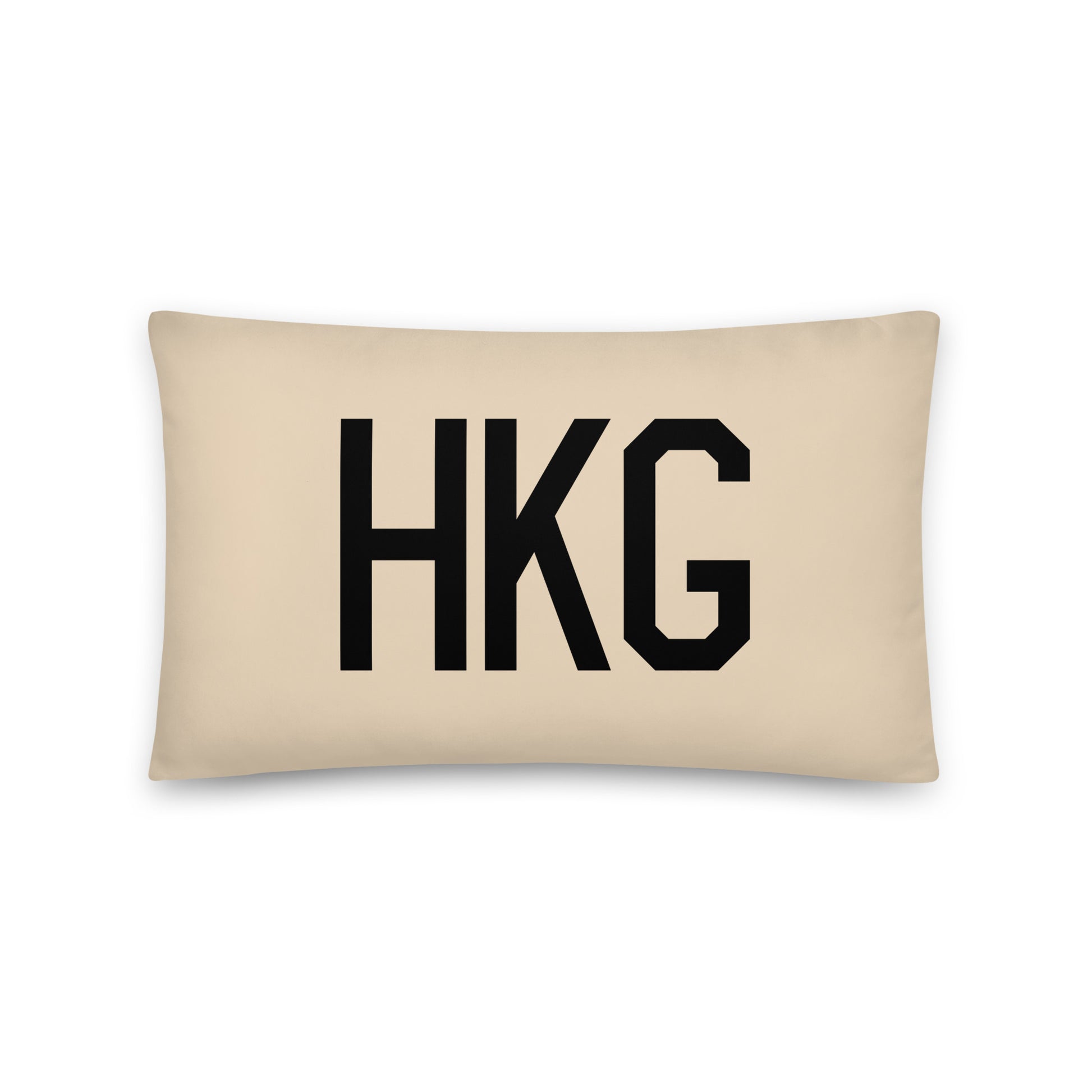 HKG Hong Kong Throw Pillow • Air Force Lettering & Red Buffalo Plaid • YHM Designs - Image 05