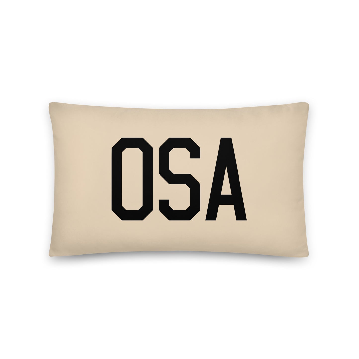 OSA Osaka Throw Pillow • Air Force Lettering & Red Buffalo Plaid • YHM Designs - Image 05