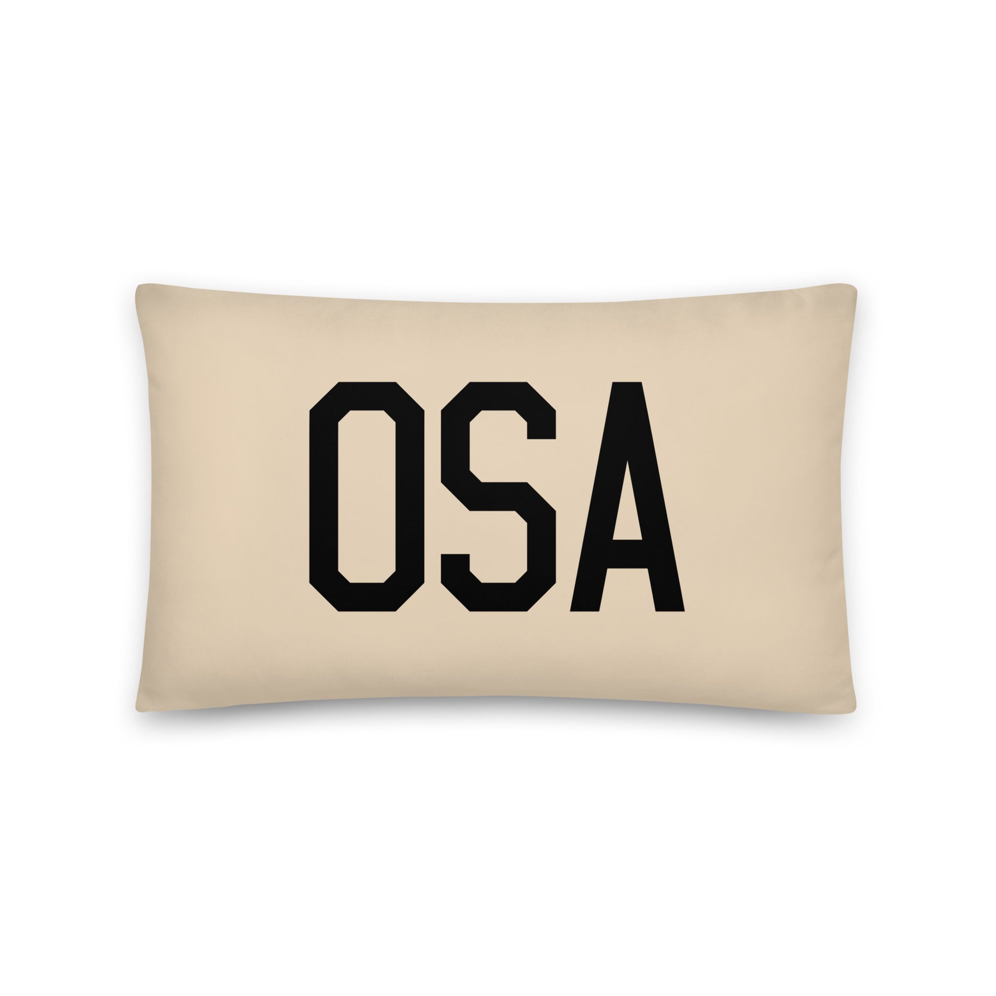 OSA Osaka Throw Pillow • Air Force Lettering & Red Buffalo Plaid • YHM Designs - Image 05