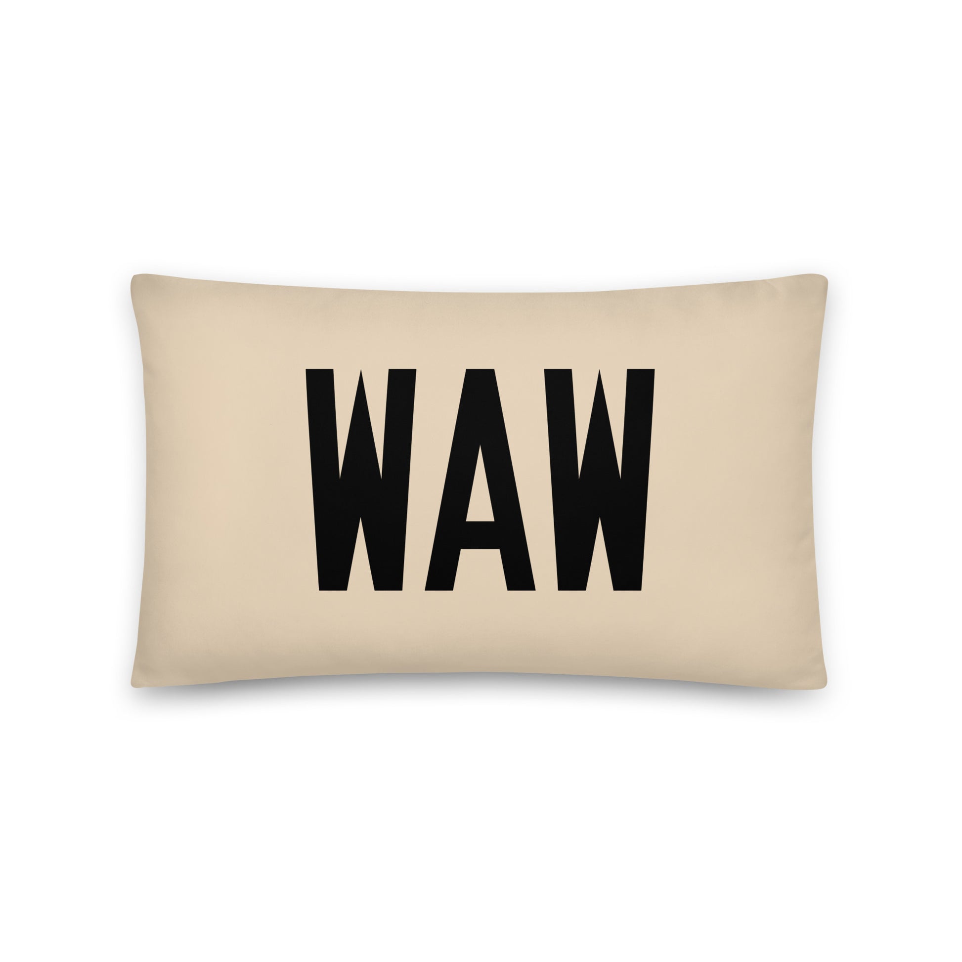 WAW Warsaw Throw Pillow • Air Force Lettering & Red Buffalo Plaid • YHM Designs - Image 05