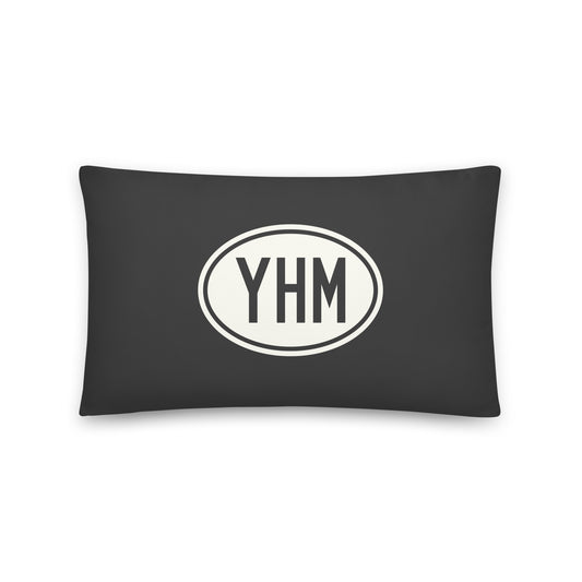 Unique Travel Gift Throw Pillow - White Oval • YHM Hamilton • YHM Designs - Image 01
