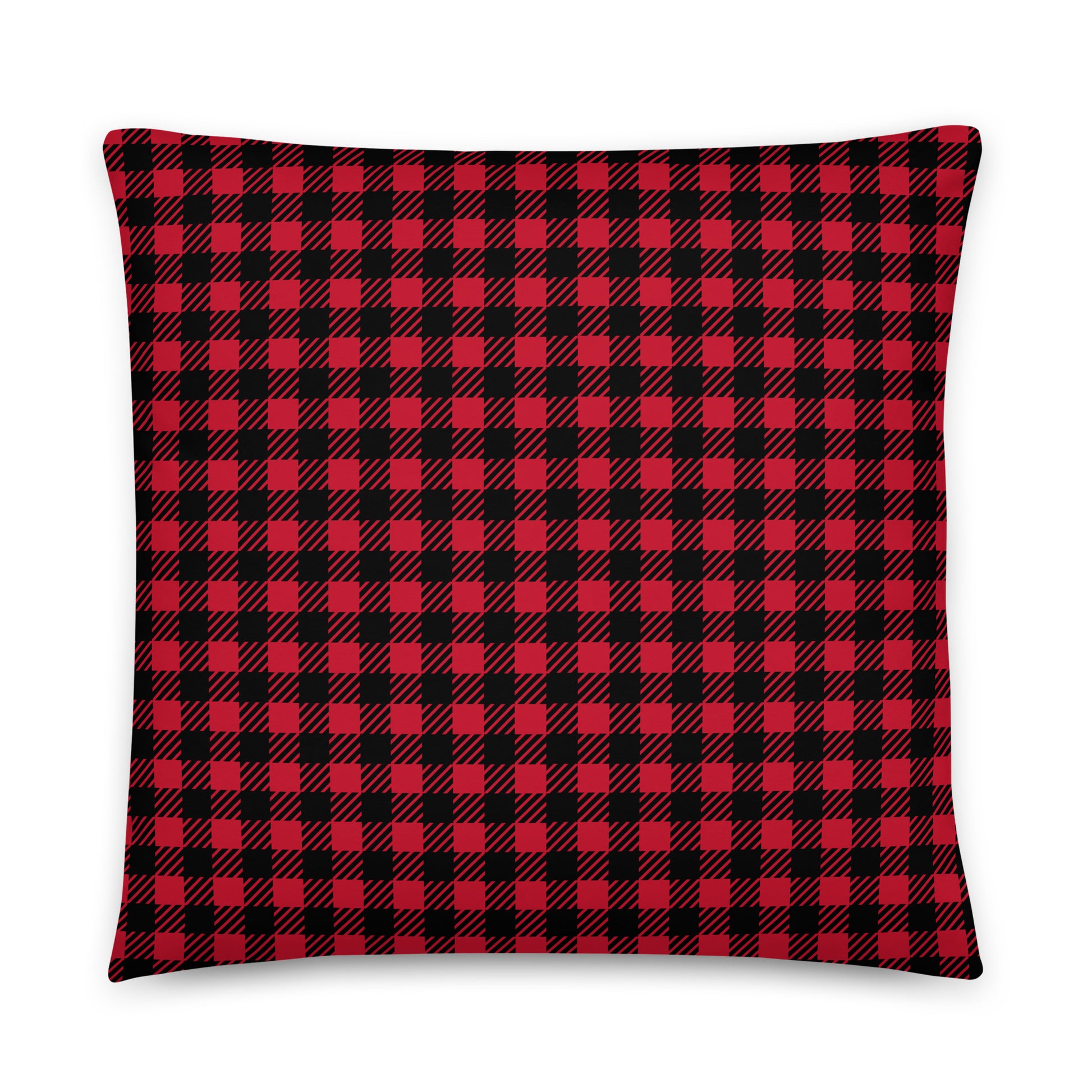 HAV Havana Throw Pillow • Air Force Lettering & Red Buffalo Plaid • YHM Designs - Image 02