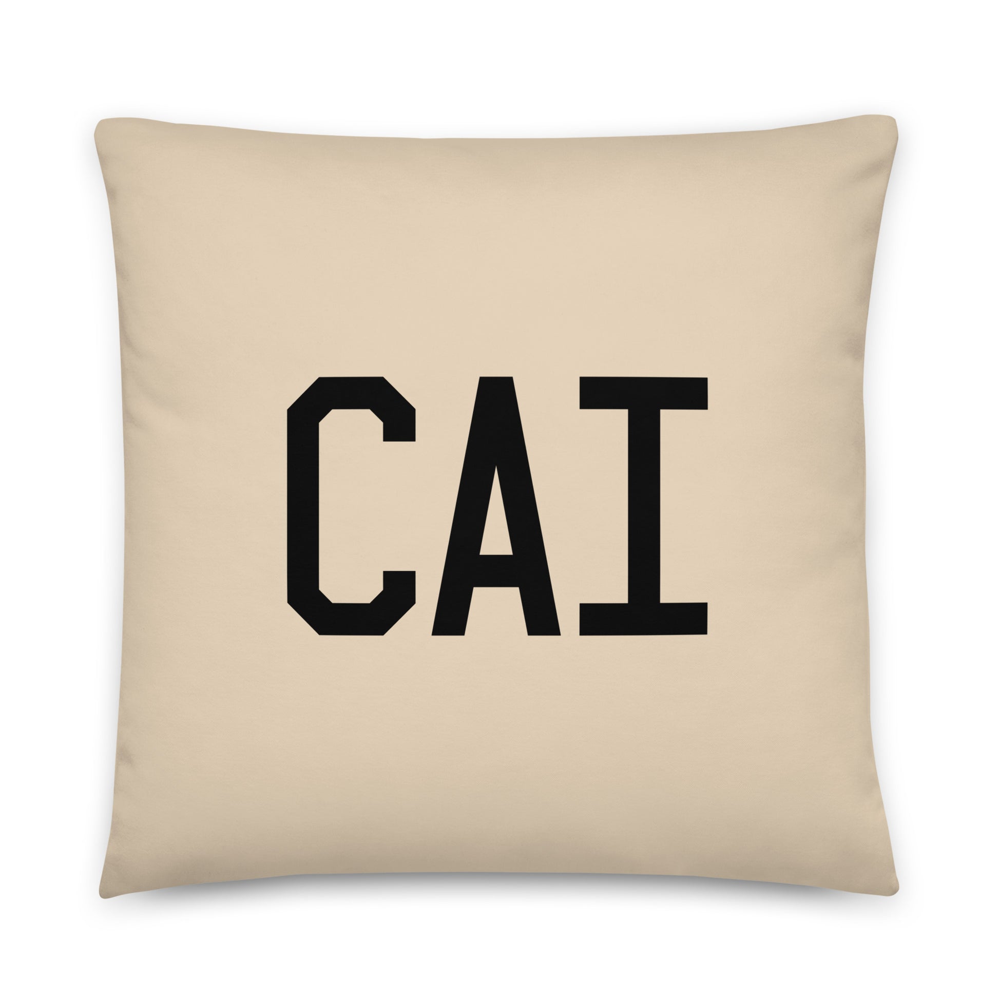 CAI Cairo Throw Pillow • Air Force Lettering & Red Buffalo Plaid • YHM Designs - Image 01