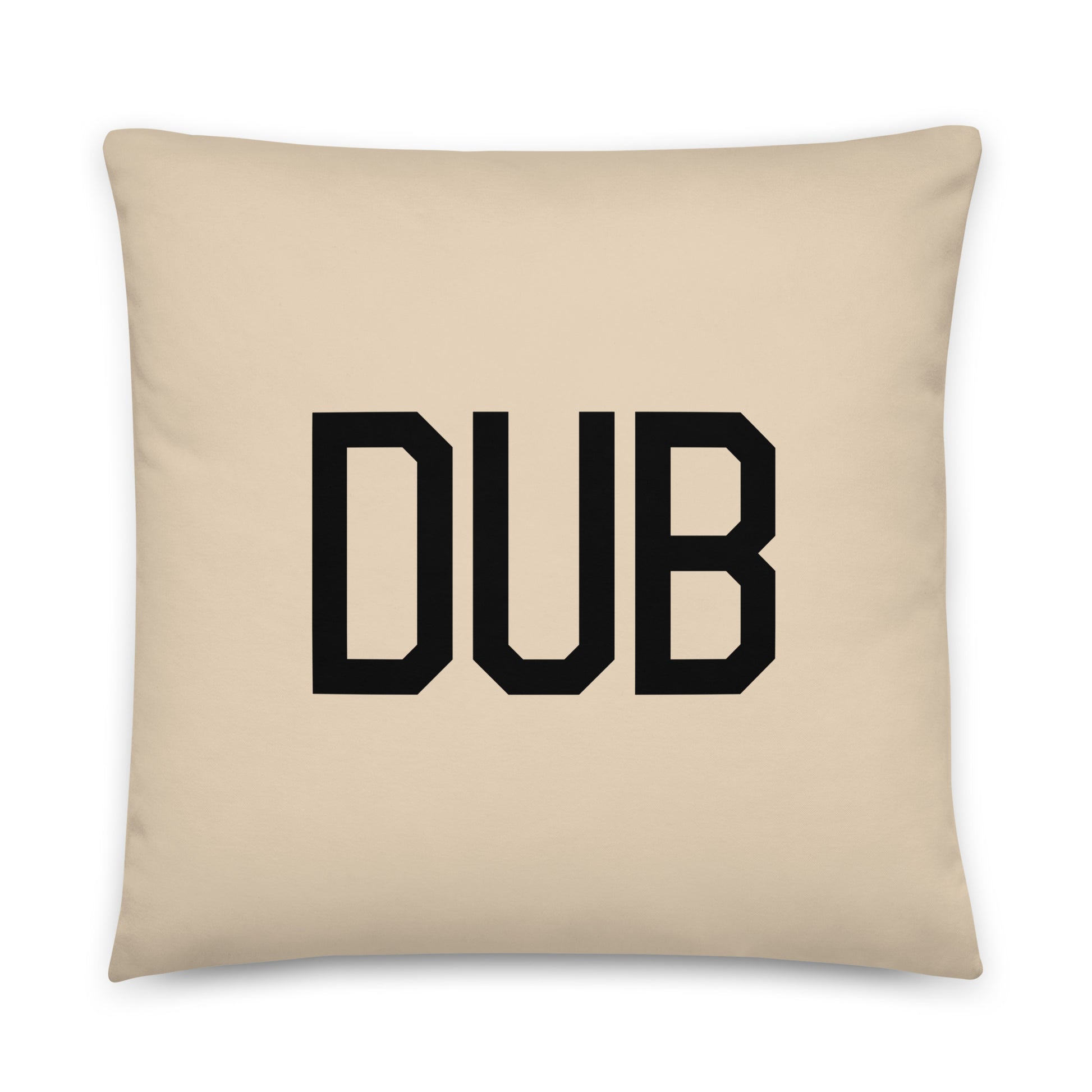 DUB Dublin Throw Pillow • Air Force Lettering & Red Buffalo Plaid • YHM Designs - Image 01