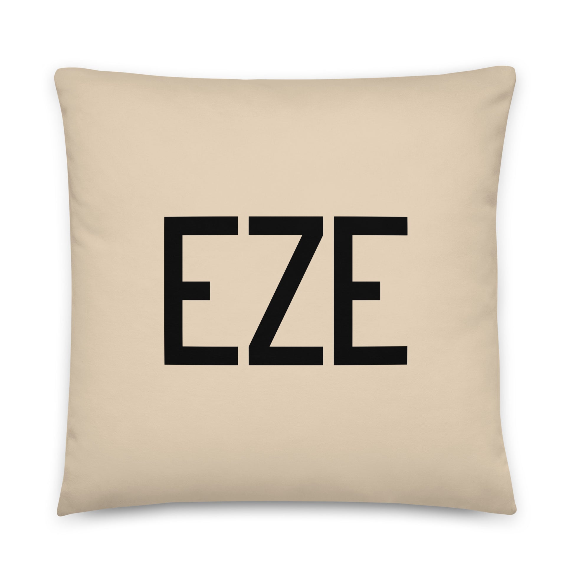EZE Buenos Aires Throw Pillow • Air Force Lettering & Red Buffalo Plaid • YHM Designs - Image 01