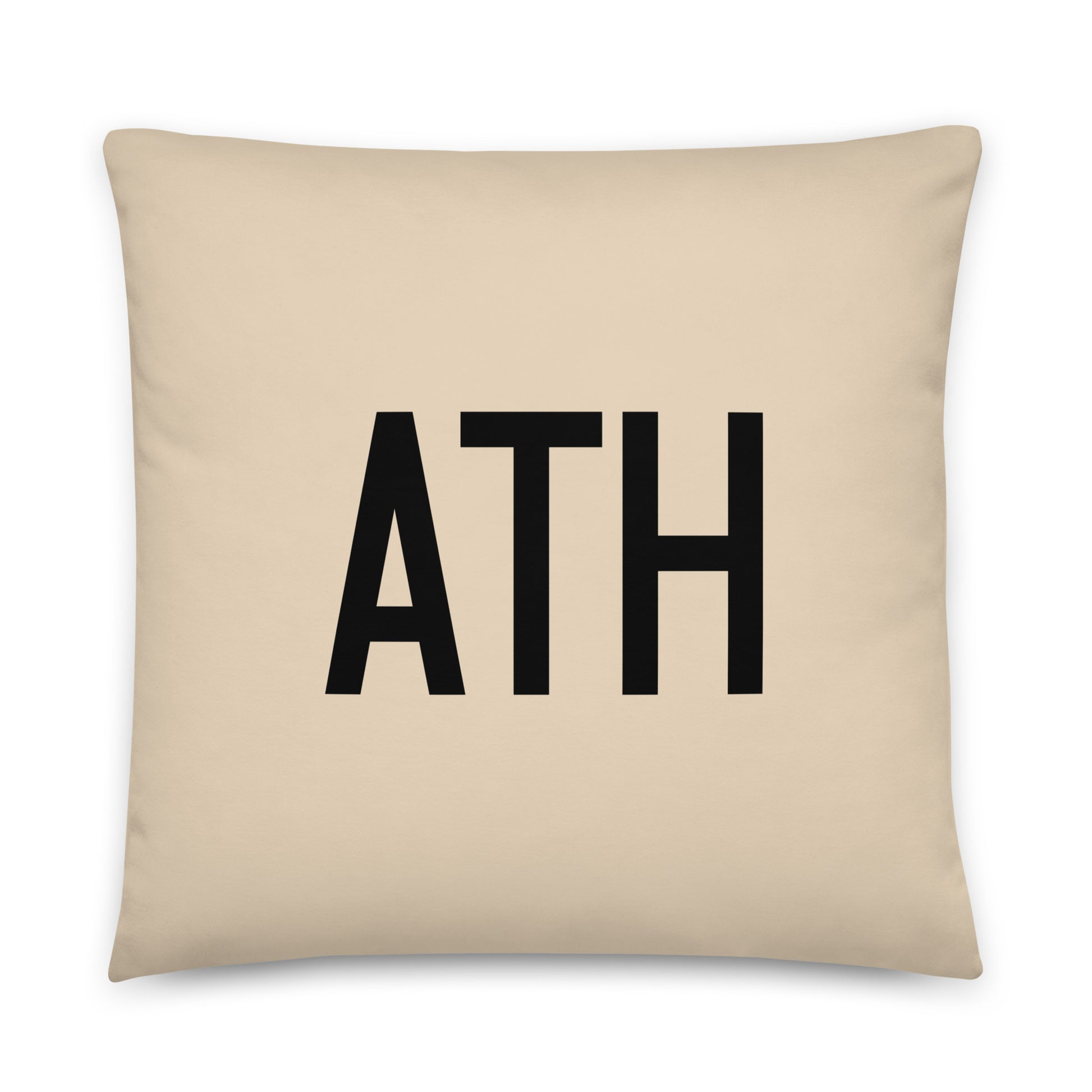 ATH Athens Throw Pillow • Air Force Lettering & Red Buffalo Plaid • YHM Designs - Image 01